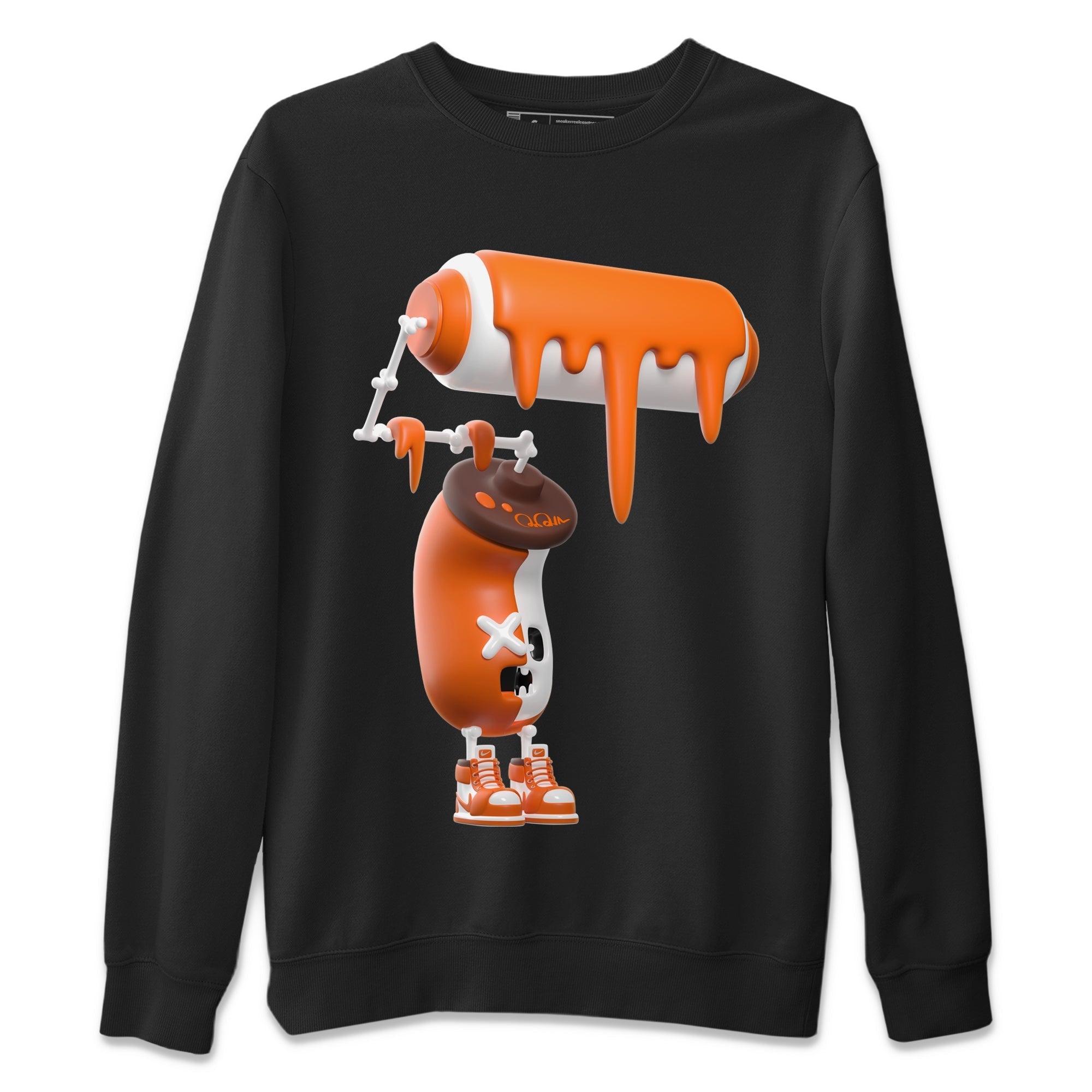 Air Jordan 1 Starfish shirt to match jordans 3D Paint Roller Streetwear Sneaker Shirt AJ1Starfish Drip Gear Zone Sneaker Matching Clothing Unisex Black 2 T-Shirt Halloween Custumes