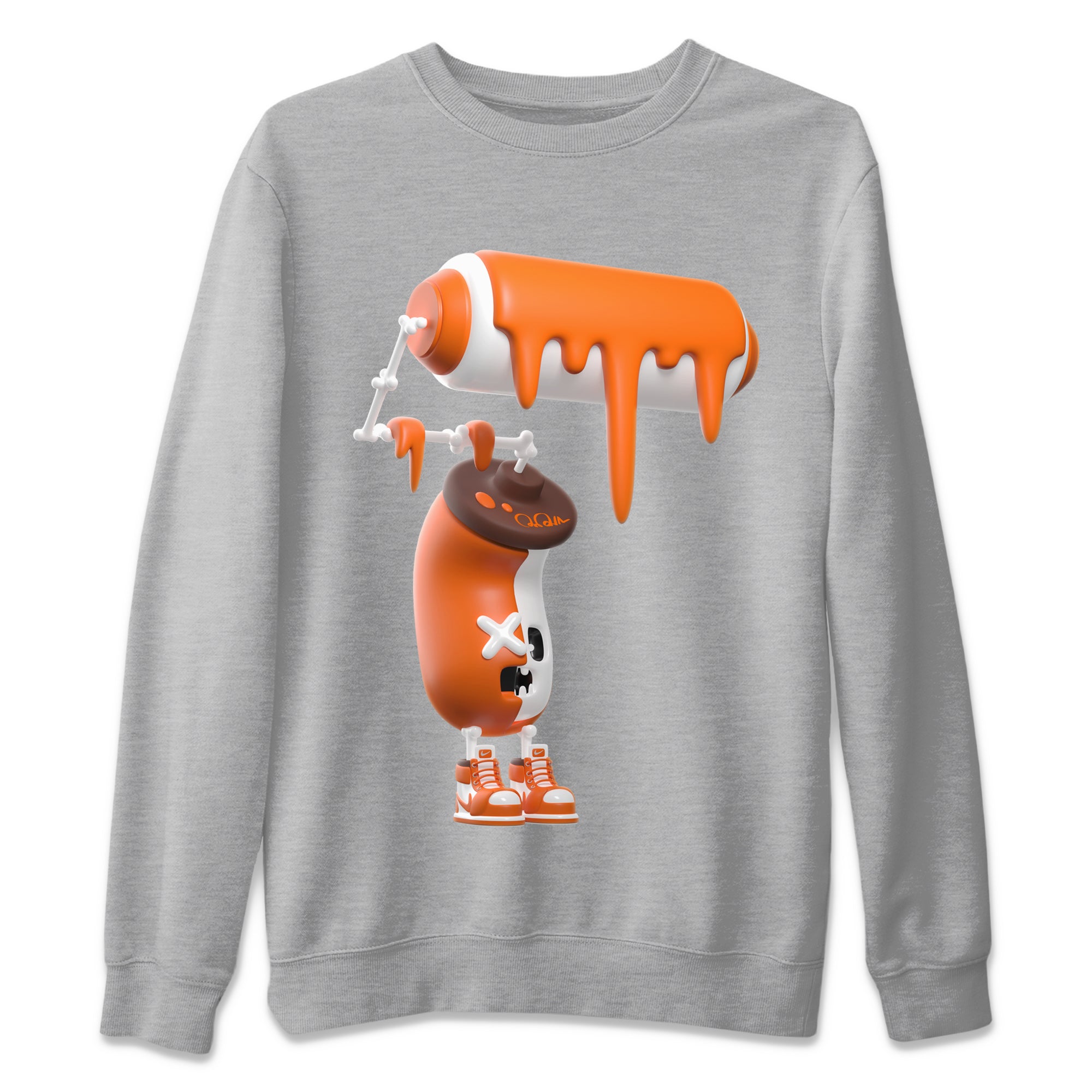 Air Jordan 1 Starfish shirt to match jordans 3D Paint Roller Streetwear Sneaker Shirt AJ1Starfish Drip Gear Zone Sneaker Matching Clothing Unisex Heather Grey 2 T-Shirt Halloween Custumes