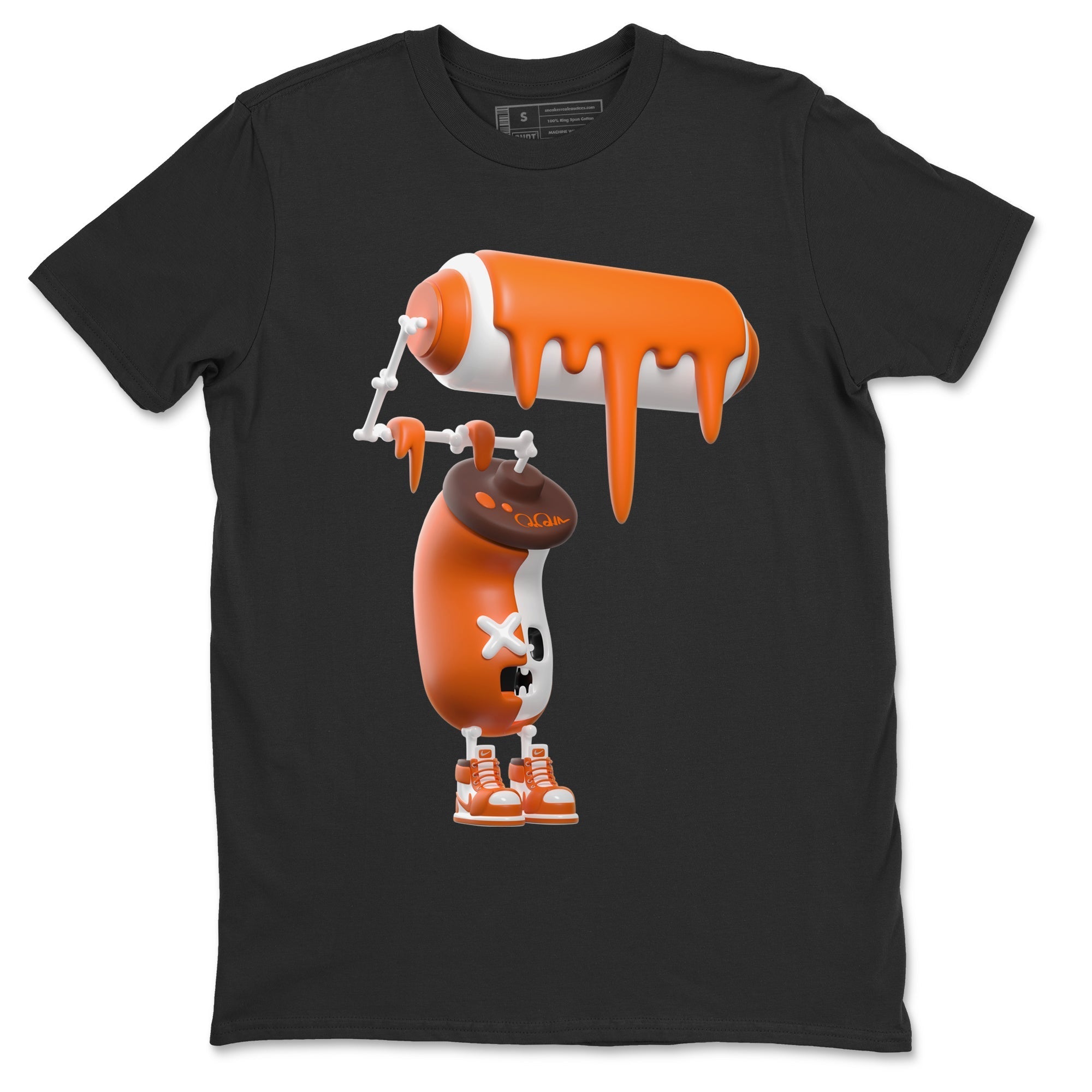 Air Jordan 1 Starfish shirt to match jordans 3D Paint Roller Streetwear Sneaker Shirt AJ1Starfish Drip Gear Zone Sneaker Matching Clothing Unisex Black 2 T-Shirt Halloween Custumes