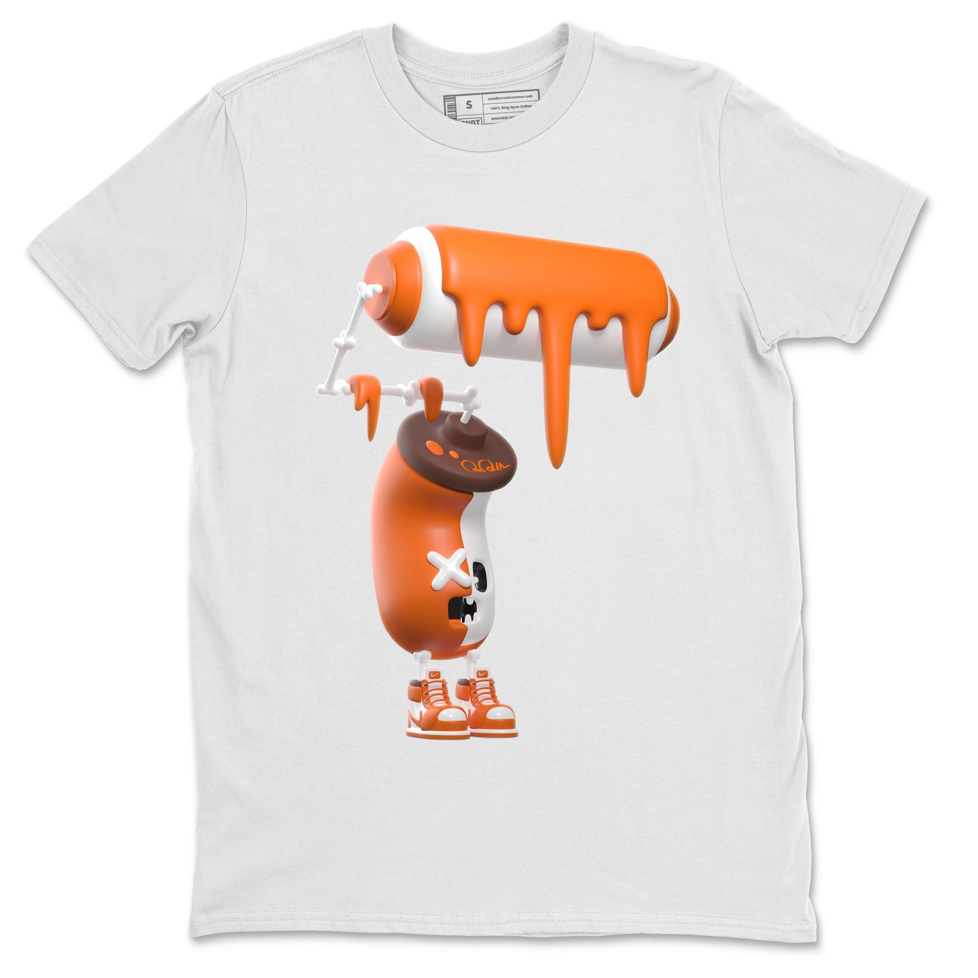 Air Jordan 1 Starfish shirt to match jordans 3D Paint Roller Streetwear Sneaker Shirt AJ1Starfish Drip Gear Zone Sneaker Matching Clothing Unisex White 2 T-Shirt Halloween Custumes