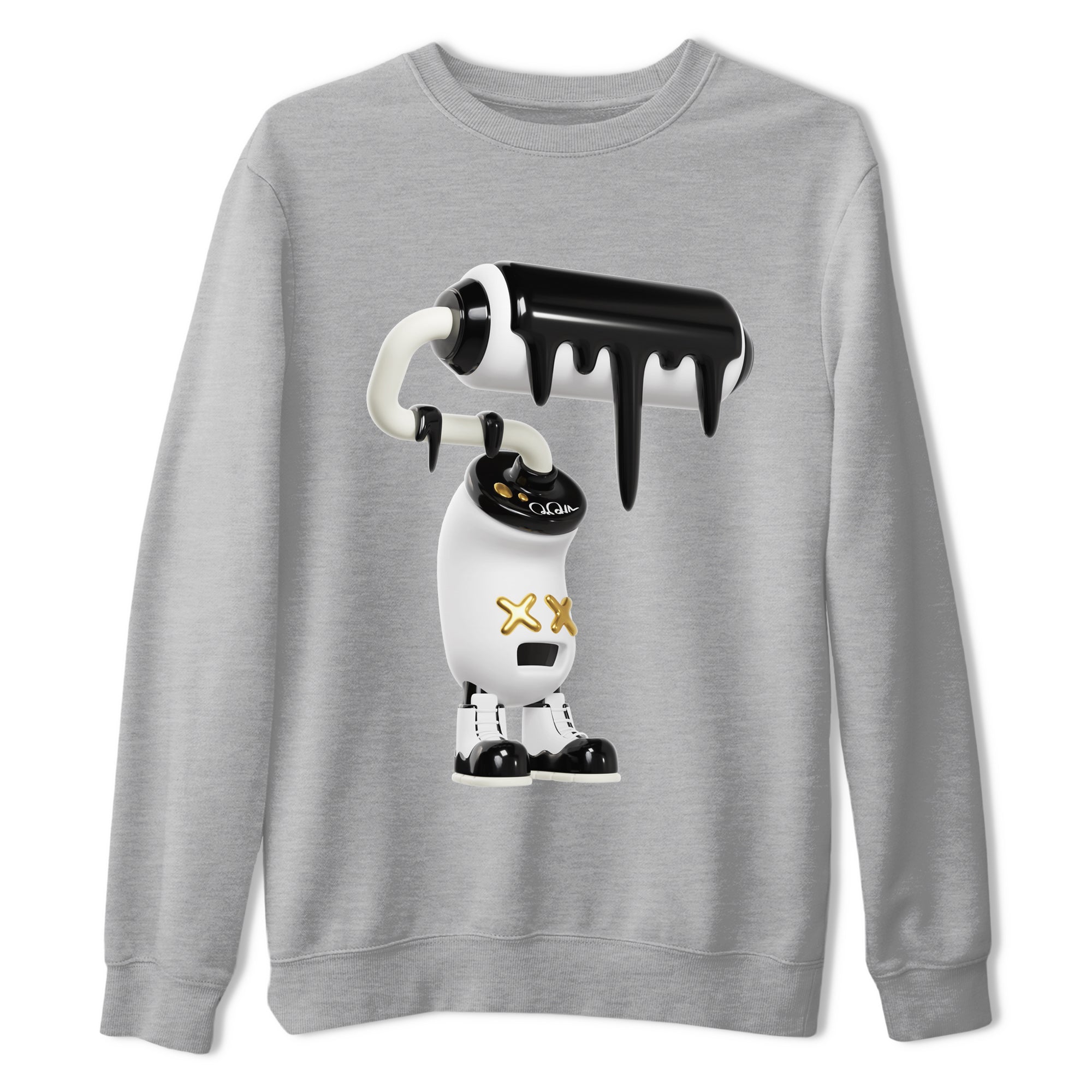Air Jordan 11 Gratitude shirt to match jordans 3D Paint Roller sneaker tees AJ11 Gratitude Drip Gear Zone Unisex Heather Grey 2 T-Shirt