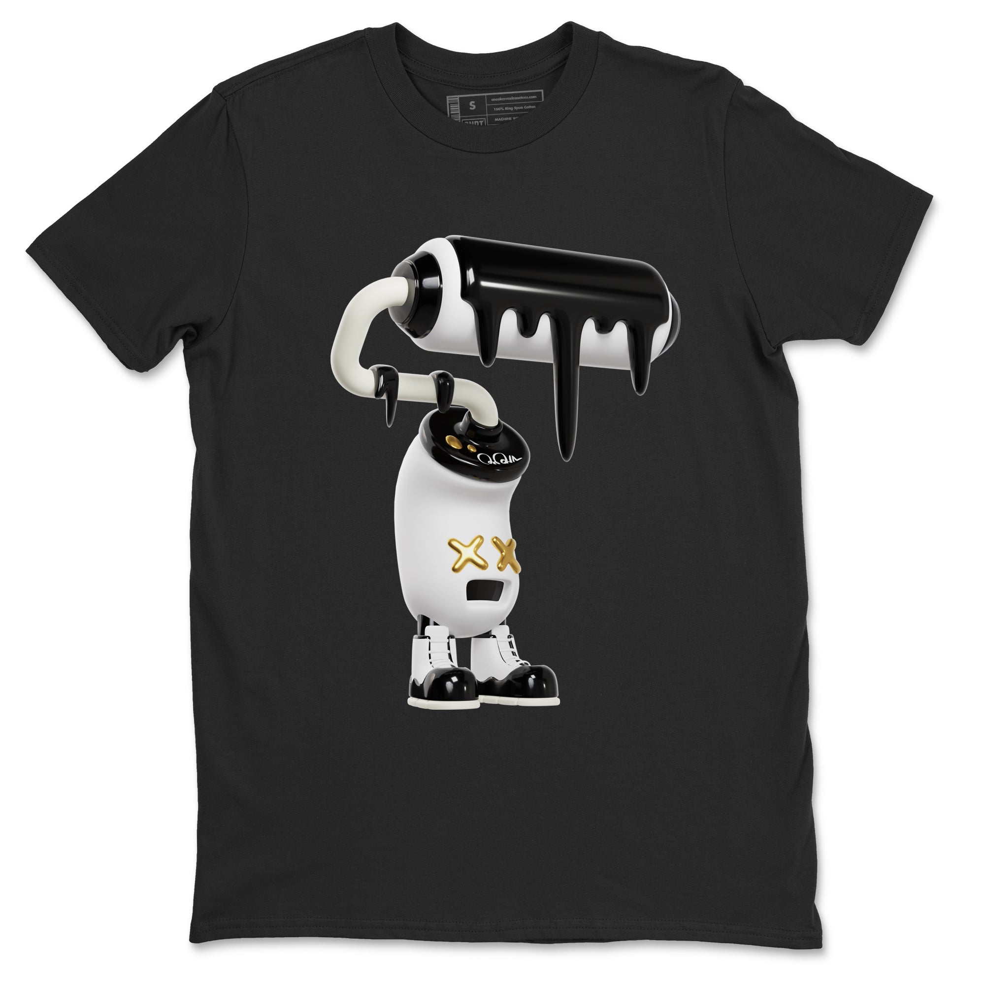 Air Jordan 11 Gratitude shirt to match jordans 3D Paint Roller sneaker tees AJ11 Gratitude Drip Gear Zone Unisex Black 2 T-Shirt