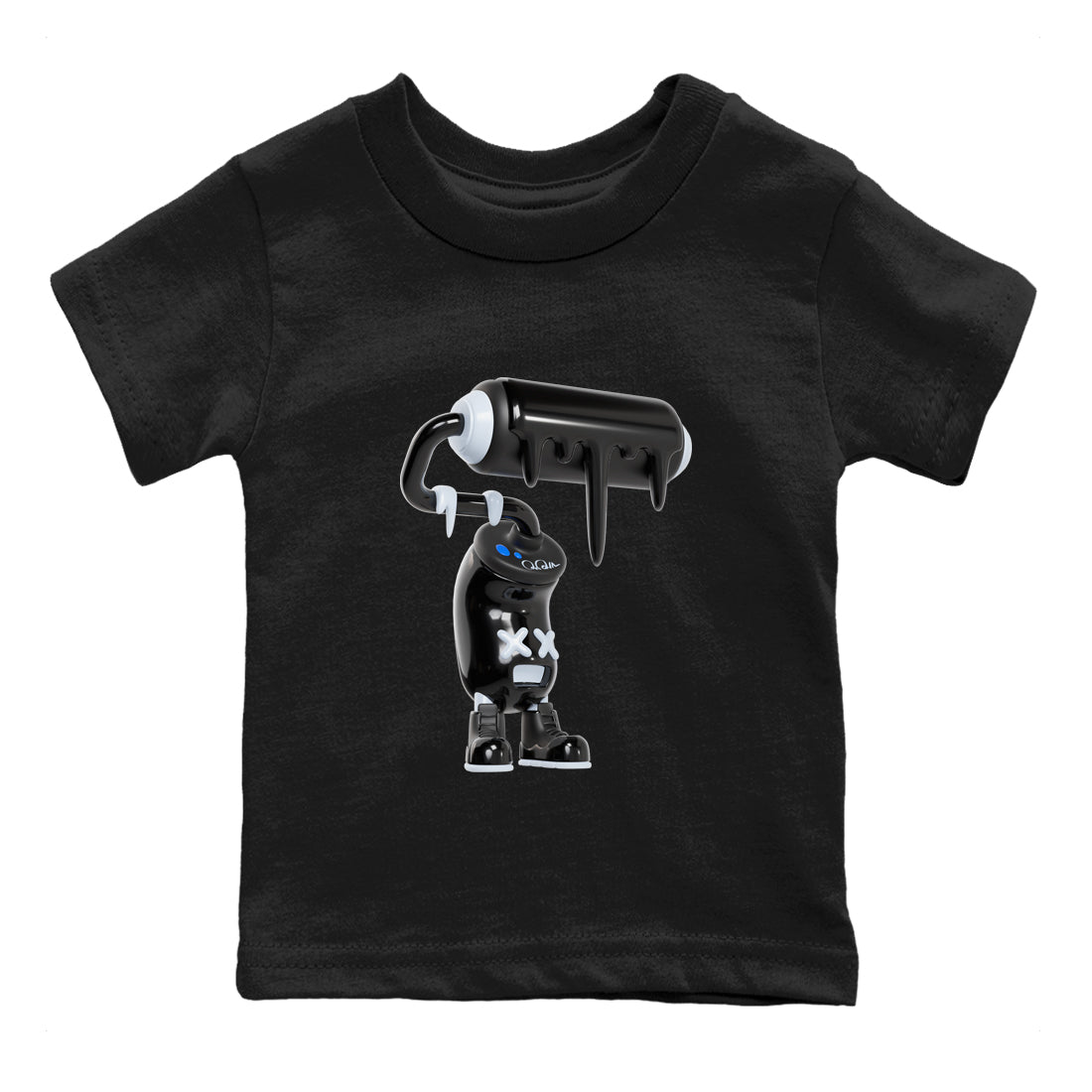 Air Jordan 11 Space shirt to match jordans 3D Paint Roller sneaker tees AJ11 Space Drip Gear Zone baby toddler Black 2 cotton Shirt