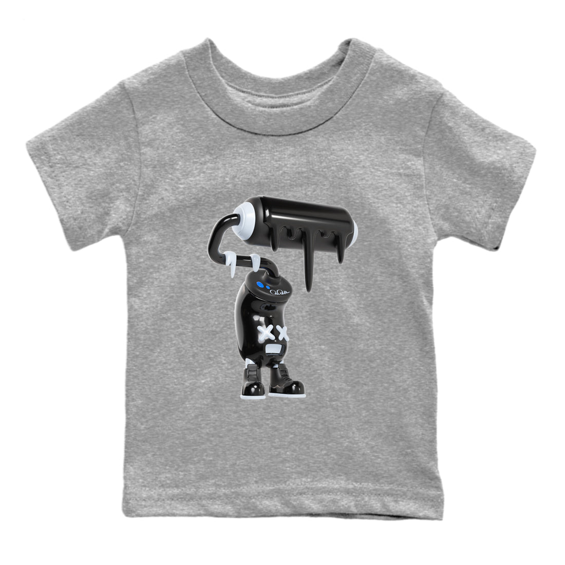 Air Jordan 11 Space shirt to match jordans 3D Paint Roller sneaker tees AJ11 Space Drip Gear Zone baby toddler Heather Grey 2 cotton Shirt