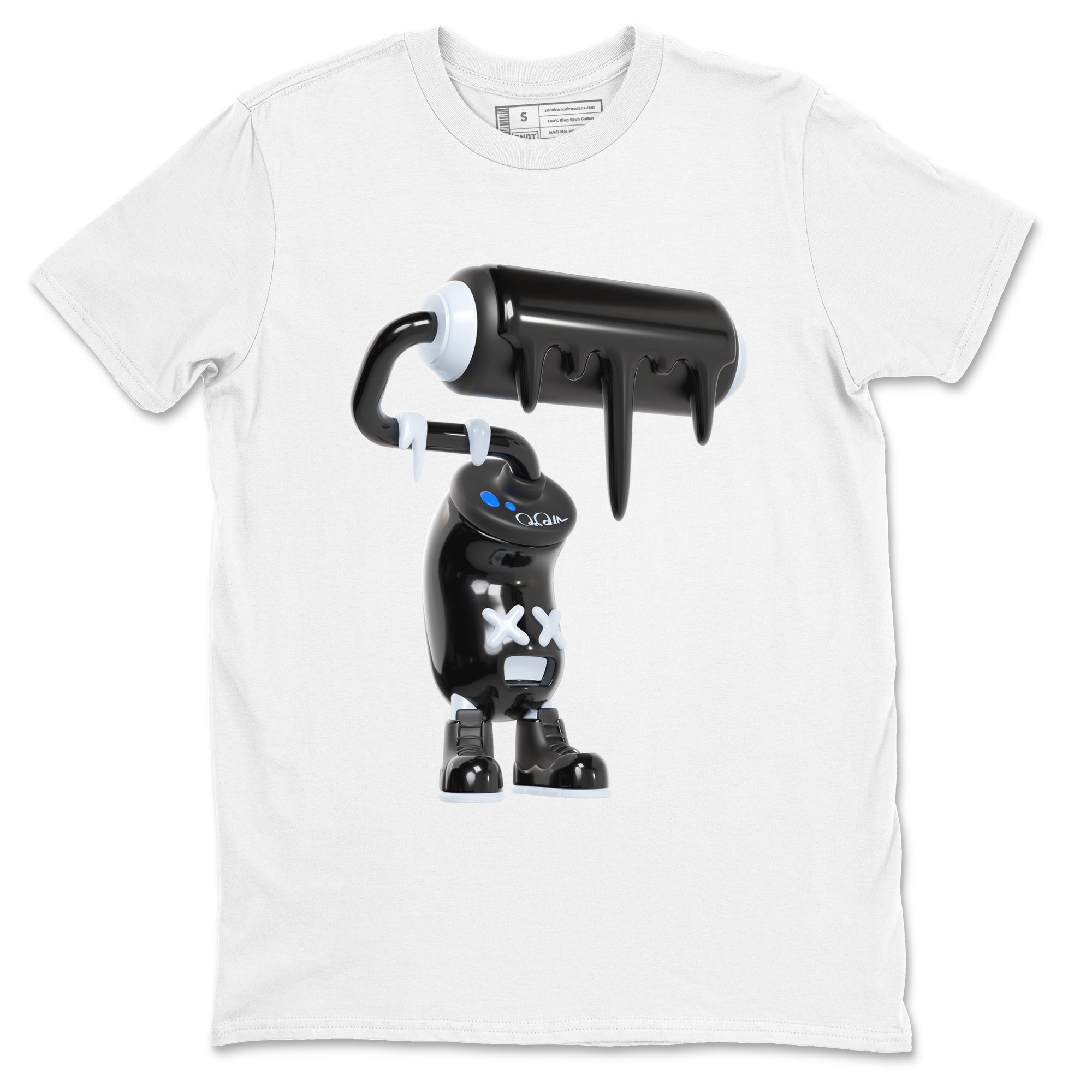 Air Jordan 11 Space shirt to match jordans 3D Paint Roller sneaker tees AJ11 Space Drip Gear Zone unisex cotton White 2 crew neck shirt