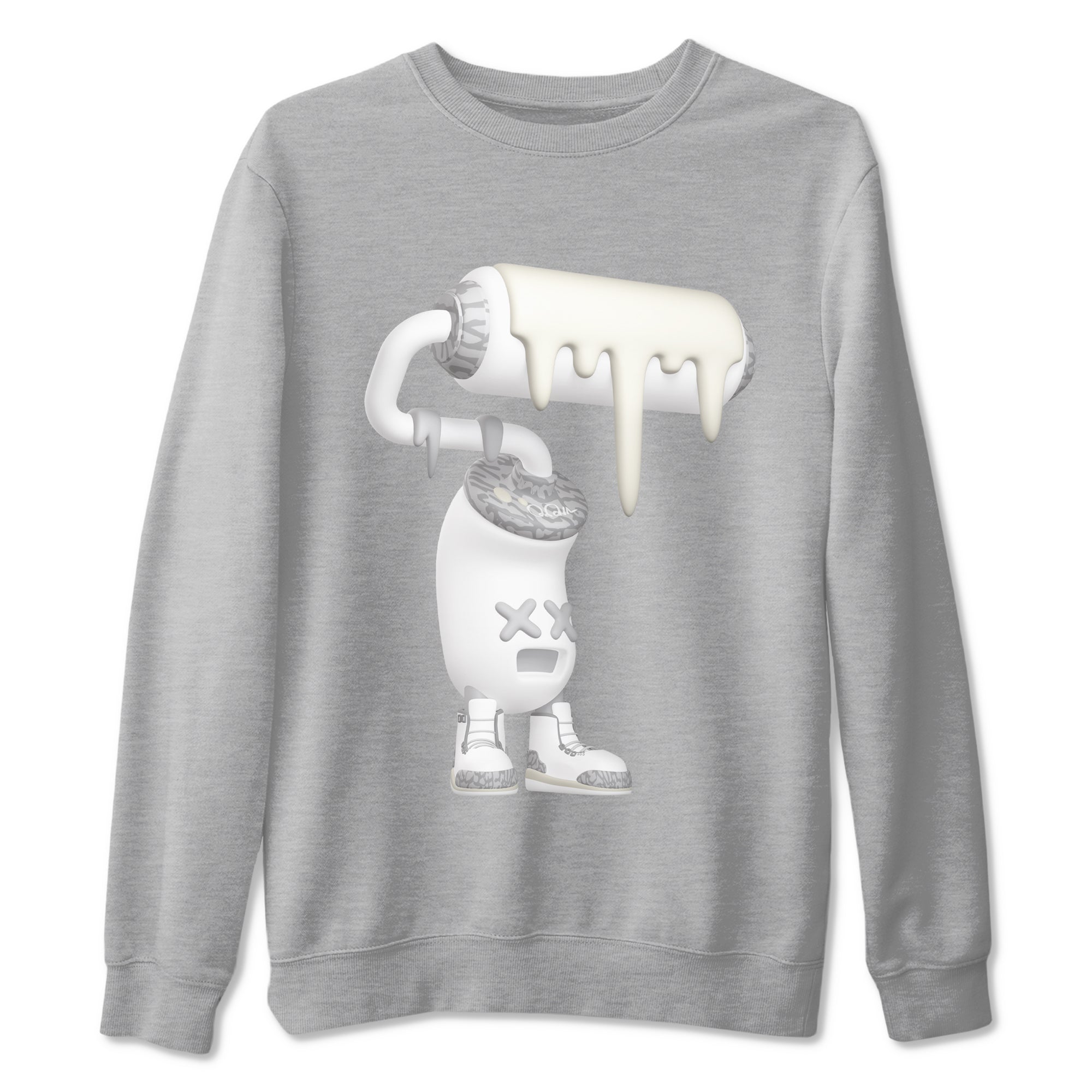 3s Ivory shirt to match jordans 3D Paint Roller sneaker tees Air Jordan 3 Ivory Drip Gear Zone unisex cotton Heather Grey 2 crew neck shirt