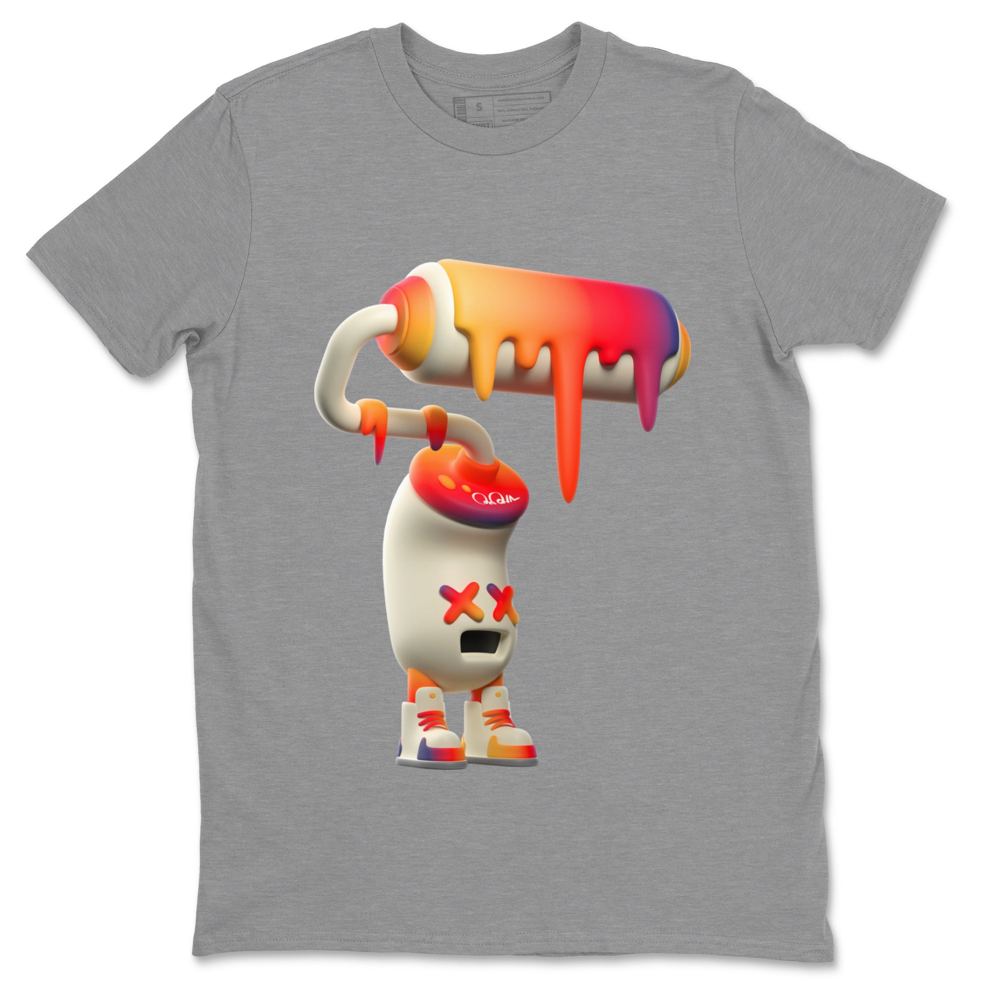 Air Jordan 3 J Balvin shirt to match jordans 3D Paint Roller Streetwear Sneaker Shirt AJ3 Balvin  Drip Gear Zone Sneaker Matching Clothing LGBTQ Gay Pride T-Shirt Unisex Heather Grey 2 T-Shirt