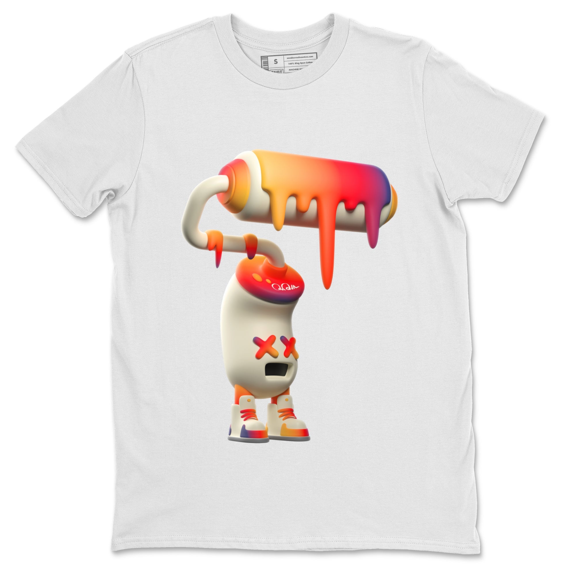 Air Jordan 3 J Balvin shirt to match jordans 3D Paint Roller Streetwear Sneaker Shirt AJ3 Balvin  Drip Gear Zone Sneaker Matching Clothing LGBTQ Gay Pride T-Shirt Unisex White 2 T-Shirt