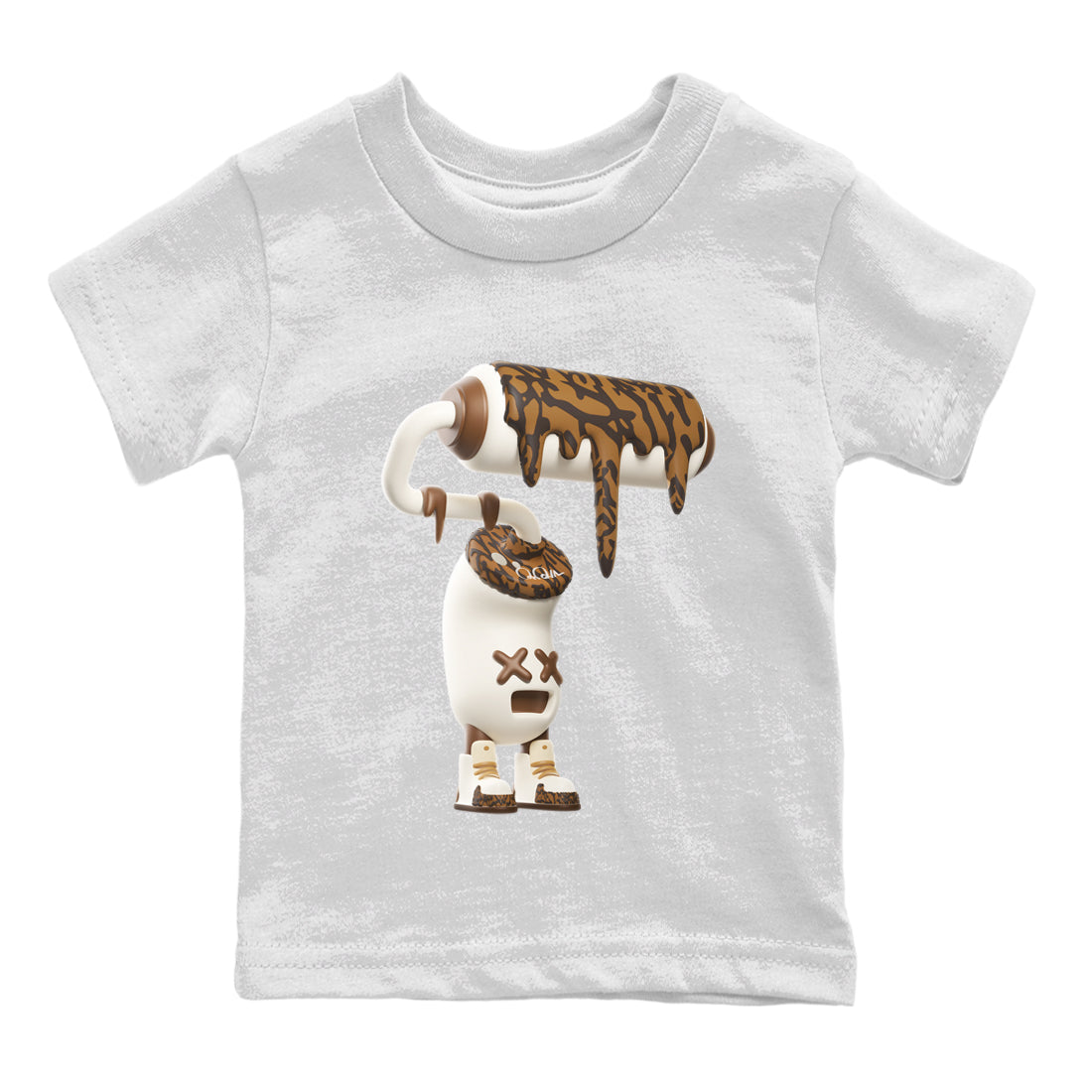 Air Jordan 3 Palomino Sneaker Match Tees 3D Paint Roller Streetwear Sneaker Shirt AJ3 Palomino Sneaker Release Tees Kids Shirts White 2