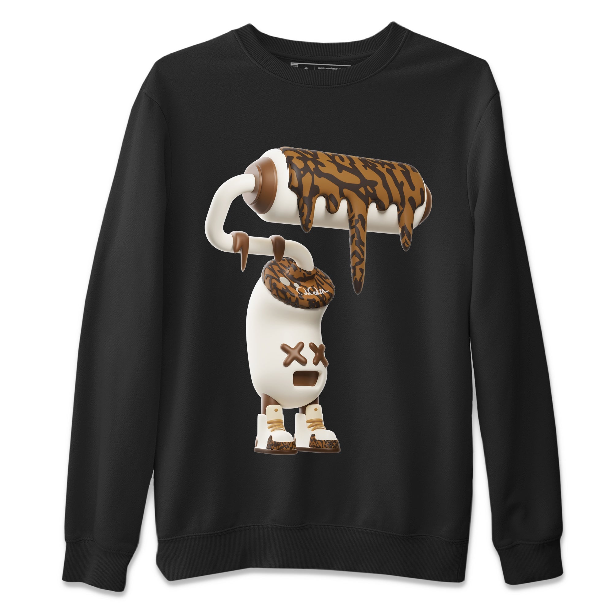 Air Jordan 3 Palomino Sneaker Match Tees 3D Paint Roller Streetwear Sneaker Shirt AJ3 Palomino Sneaker Release Tees Unisex Shirts Black 2