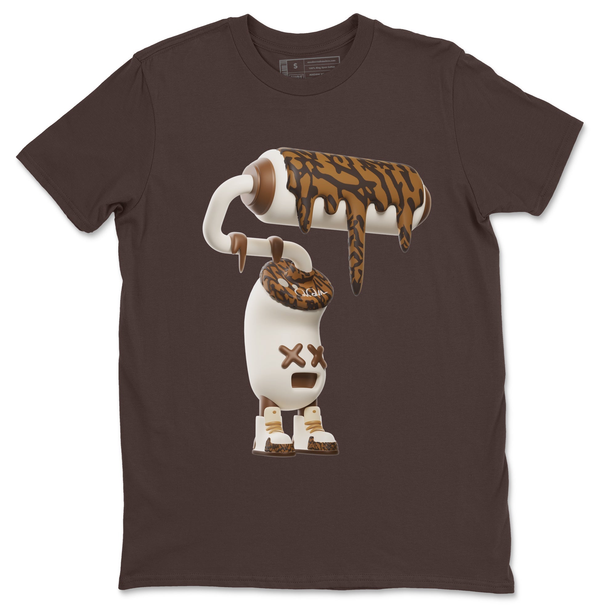 Air Jordan 3 Palomino Sneaker Match Tees 3D Paint Roller Streetwear Sneaker Shirt AJ3 Palomino Sneaker Release Tees Unisex Shirts Dark Chocolate 2