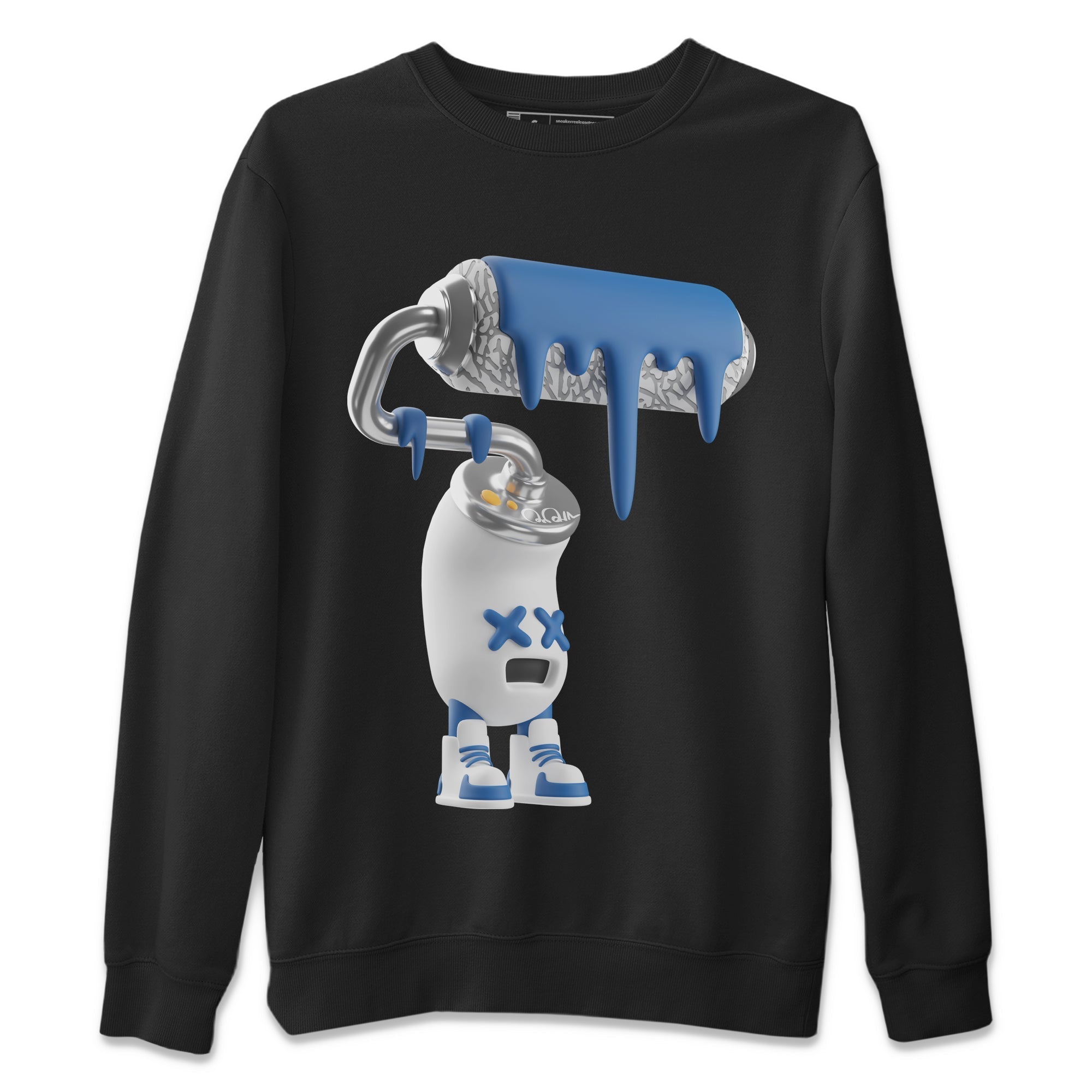 Air Jordan 3 Wizards Sneaker Match Tees 3D Paint Roller Streetwear Sneaker Shirt AJ3 NBA Wizards  Sneaker Release Tees Unisex Shirts Black 2