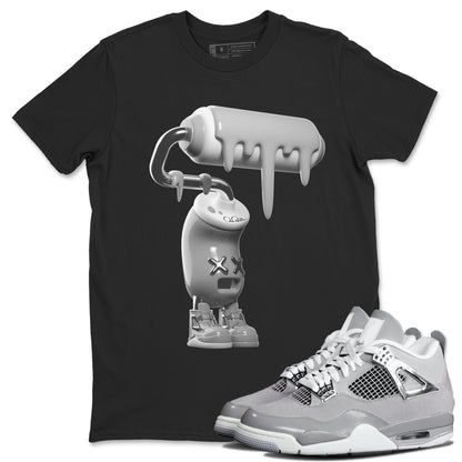 Air Jordan 4 Frozen Moments shirt to match jordans 3D Paint Roller Streetwear Sneaker Shirt AJ4 Frozen Moments Drip Gear Zone Sneaker Matching Clothing Unisex Black 1 T-Shirt