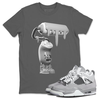 Air Jordan 4 Frozen Moments shirt to match jordans 3D Paint Roller Streetwear Sneaker Shirt AJ4 Frozen Moments Drip Gear Zone Sneaker Matching Clothing Unisex Cool Grey 1 T-Shirt