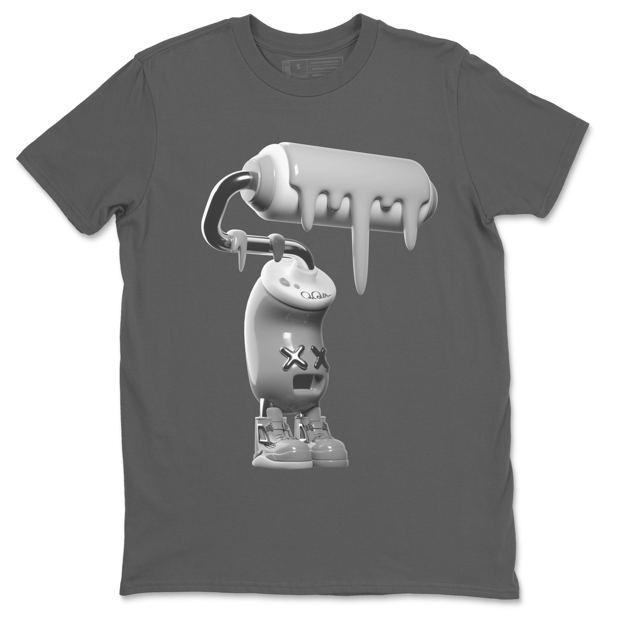 Air Jordan 4 Frozen Moments shirt to match jordans 3D Paint Roller Streetwear Sneaker Shirt AJ4 Frozen Moments Drip Gear Zone Sneaker Matching Clothing Unisex Cool Grey 2 T-Shirt