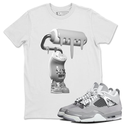 Air Jordan 4 Frozen Moments shirt to match jordans 3D Paint Roller Streetwear Sneaker Shirt AJ4 Frozen Moments Drip Gear Zone Sneaker Matching Clothing Unisex White 1 T-Shirt