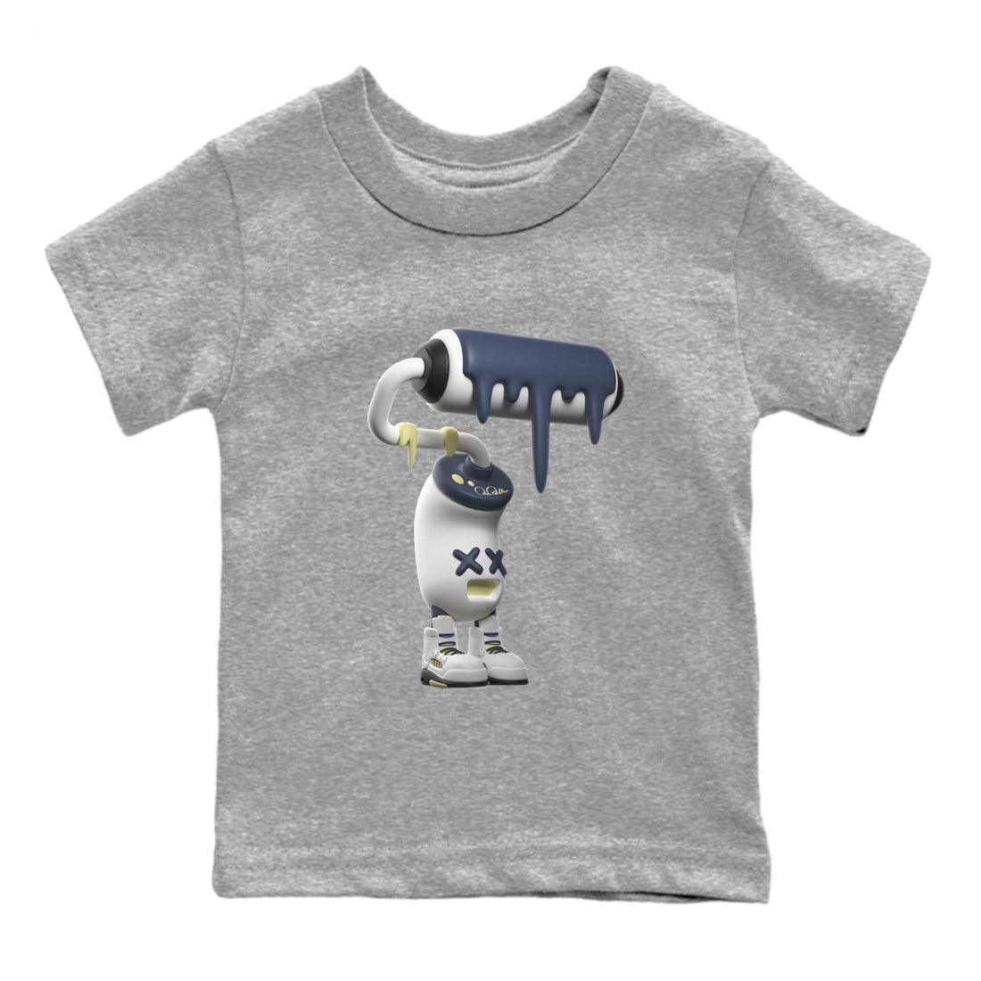 Air Jordan 5 A Ma Maniere x Photon Dust shirt to match jordans 3D Paint Roller sneaker tees Jordan 5 A Ma Maniere "Dawn" Drip Gear Zone Baby Toddler Heather Grey 2 T-Shirt