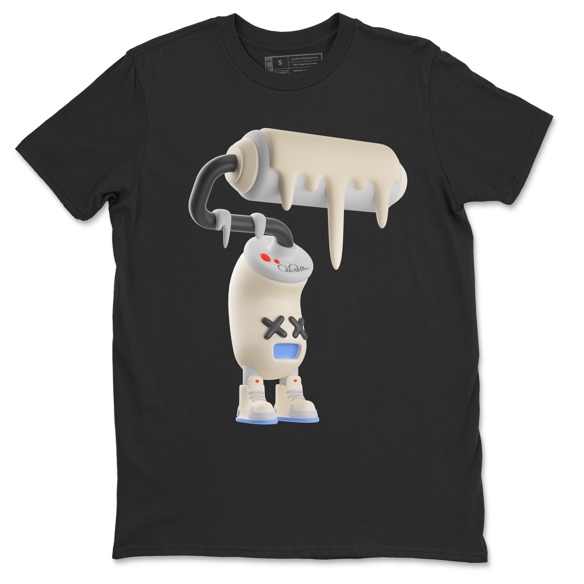 Air Jordan 5 Craft Sneaker Match Tees 3D Paint Roller Streetwear Sneaker Shirt AJ5 SE Craft Sneaker Release Tees Unisex Shirts Black 2