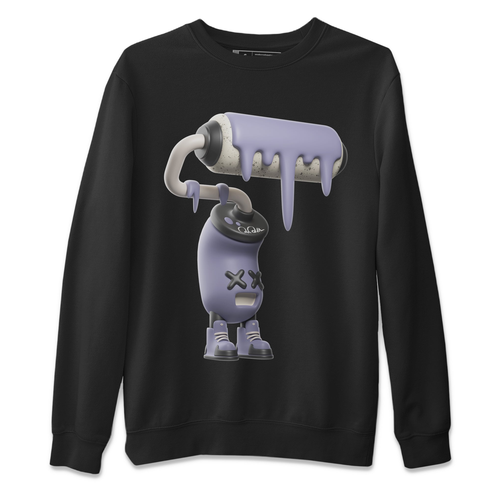 Air Jordan 5 Indigo Haze Sneaker Match Tees 3D Paint Roller Streetwear Sneaker Shirt AJ5 Indigo Haze Sneaker Release Tees Unisex Shirts Black 2