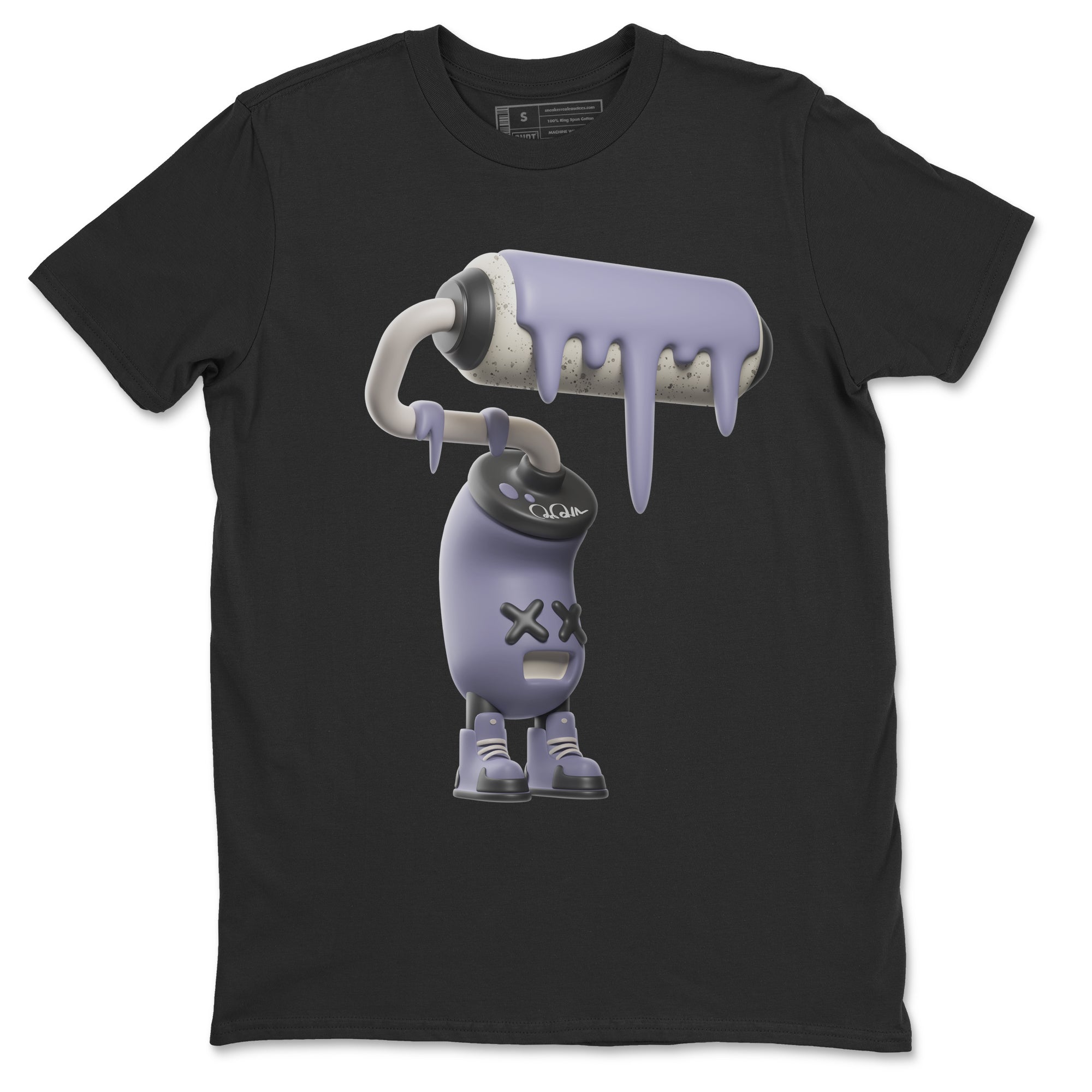 Air Jordan 5 Indigo Haze Sneaker Match Tees 3D Paint Roller Streetwear Sneaker Shirt AJ5 Indigo Haze Sneaker Release Tees Unisex Shirts Black 2