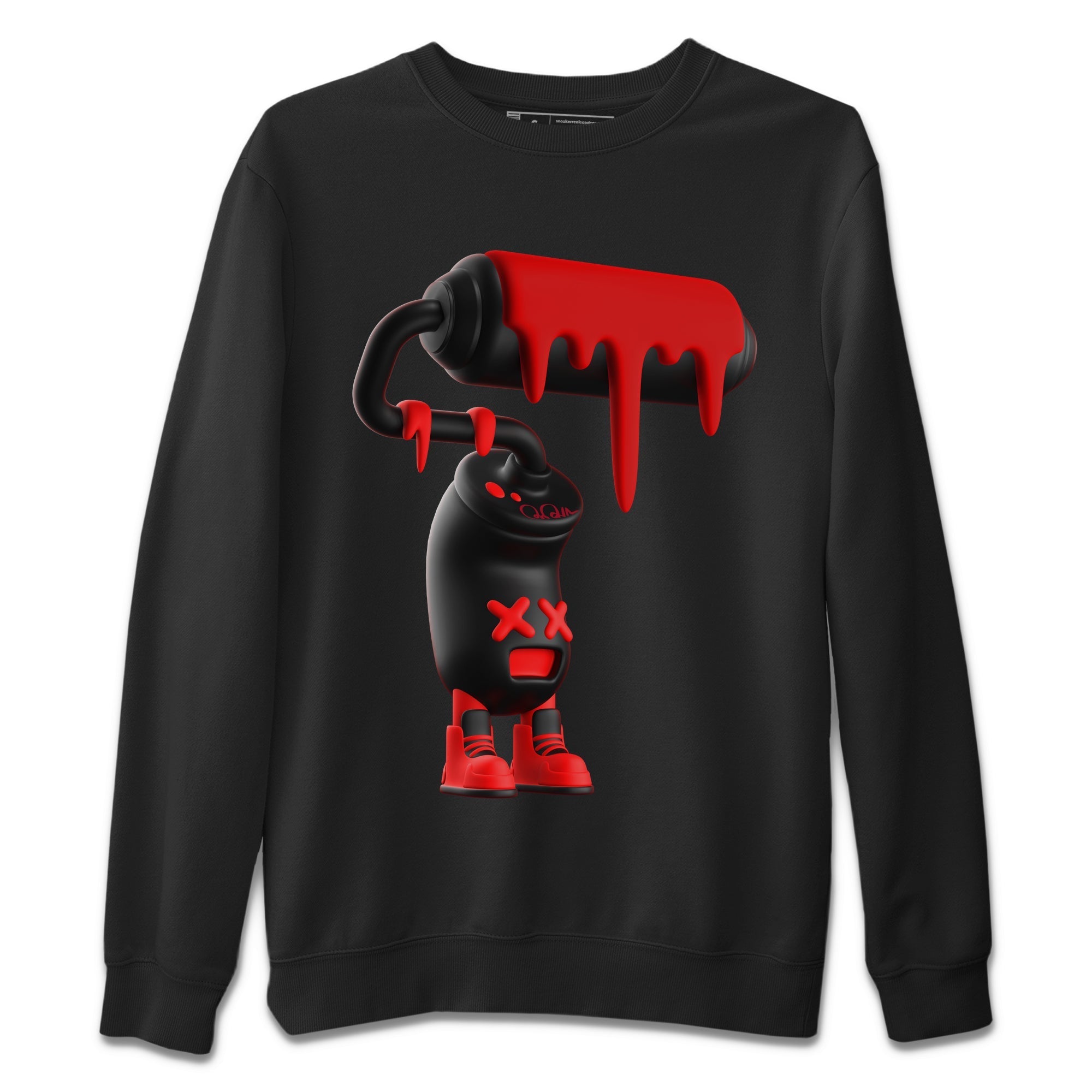 Air Jordan 6 Toro Bravo Sneaker Match Tees 3D Paint Roller Streetwear Sneaker Shirt 3D Graphic Design Shirts AJ6 Toro Bravo Sneaker Release Tees Unisex Shirts Black 2