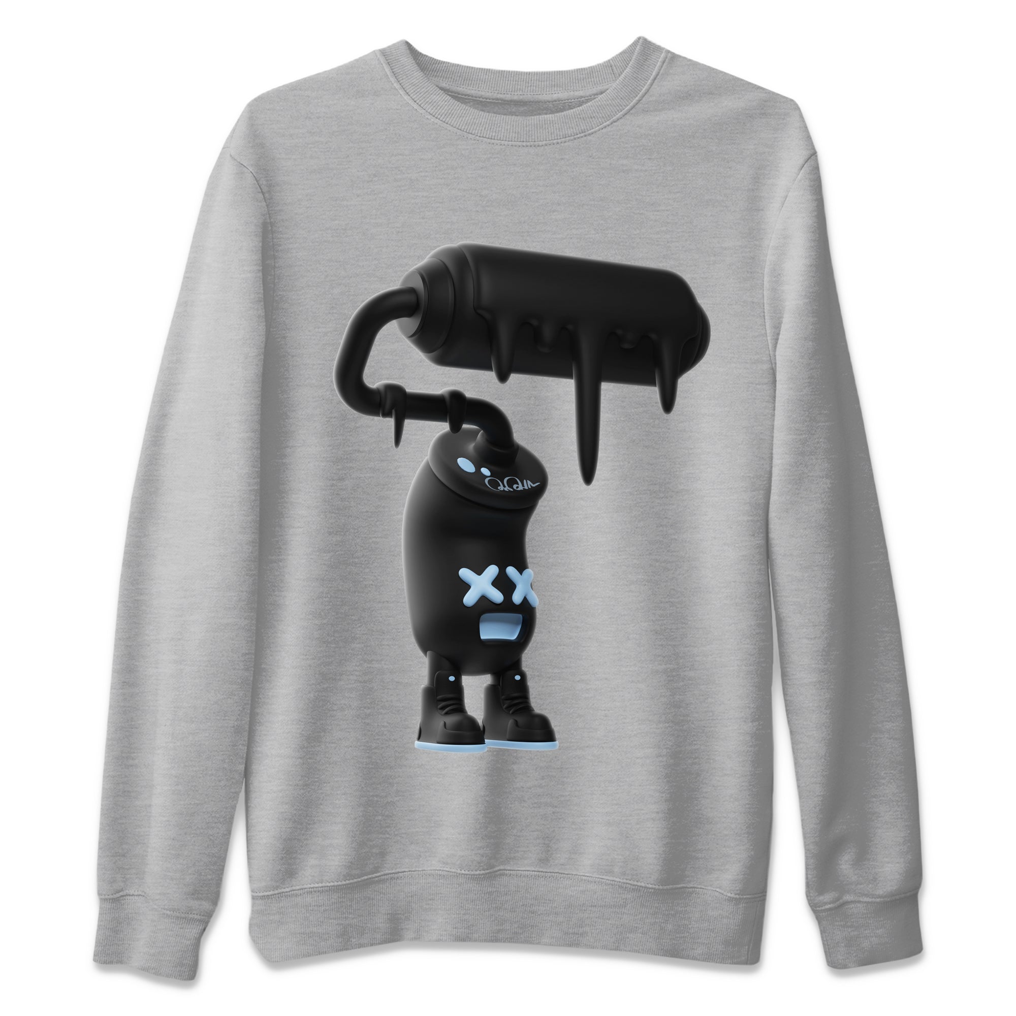 Air Jordan 7 Chambray Sneaker Match Tees 3D Paint Roller Streetwear Sneaker Shirt AJ7 Chambray Sneaker Release Tees Unisex Shirts Heather Grey 2