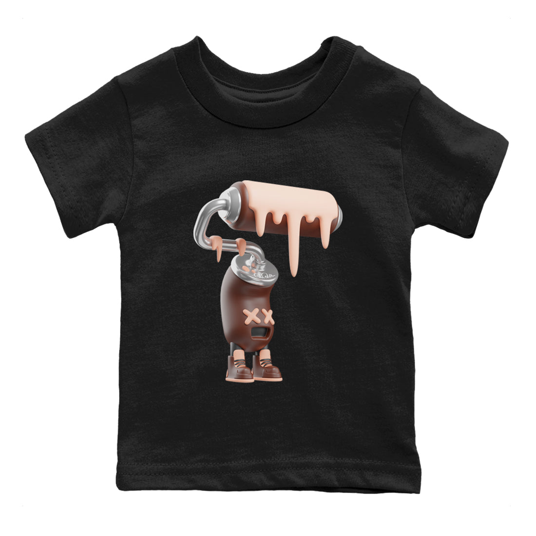 Air More Uptempo Valentines Day 3D Paint Roller Baby and Kids Sneaker Tees Nike Uptempo Valentines Day Kids Sneaker Tees Washing and Care Tip