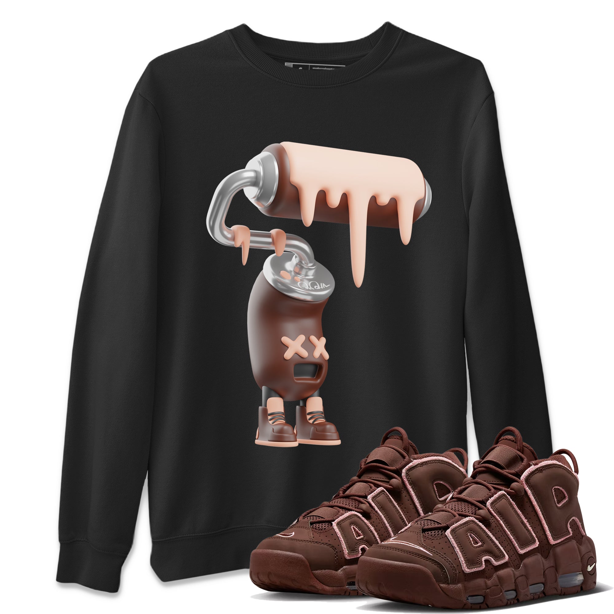 Air More Uptempo Valentines Day Shirt To Match Jordans 3D Paint Roller Sneaker Tees Nike Uptempo Valentines Day Drip Gear Zone Sneaker Matching Clothing Unisex Shirts Black 1