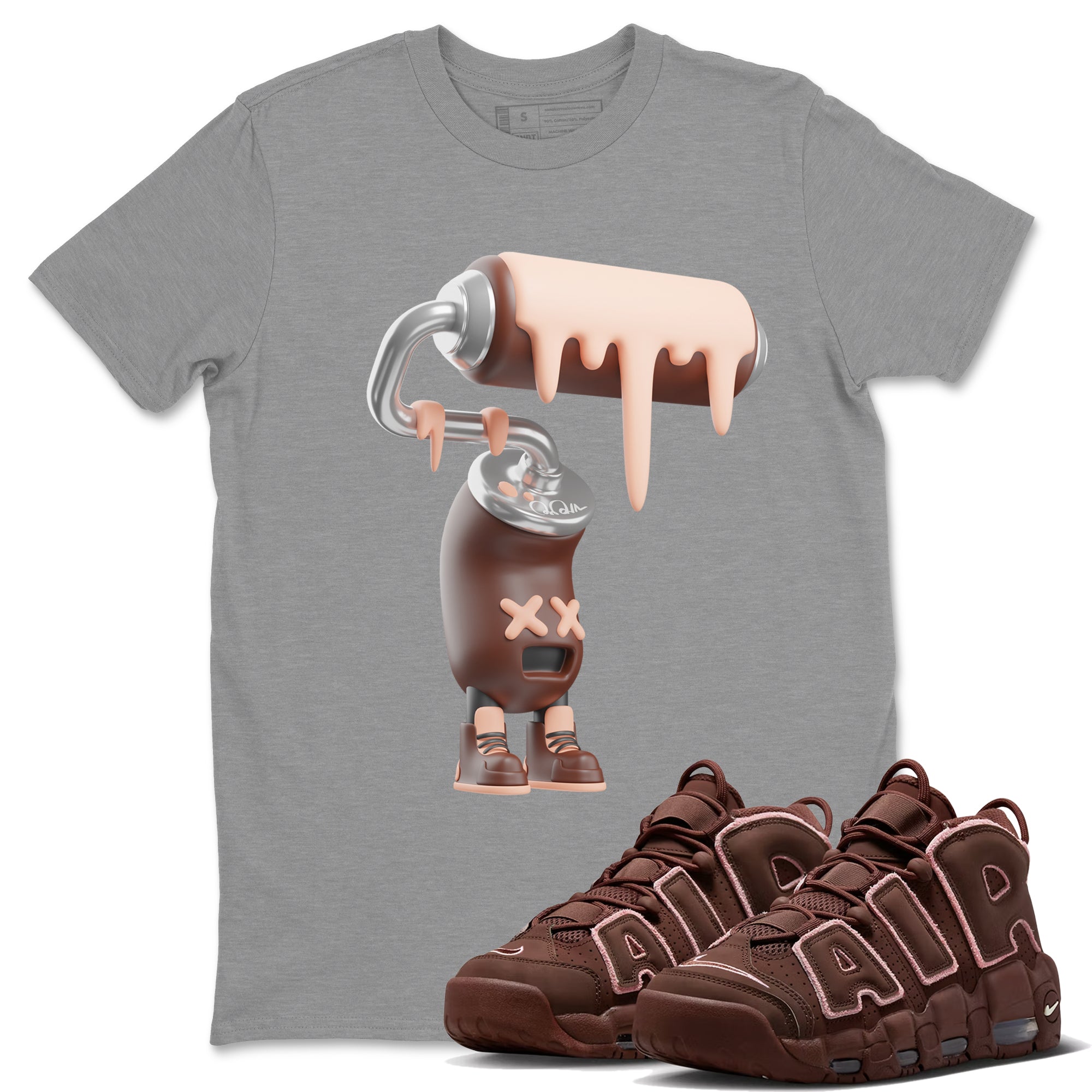 Air More Uptempo Valentines Day 3D Paint Roller Crew Neck Sneaker Tees Nike Uptempo Valentines Day Sneaker T-Shirts Size Chart