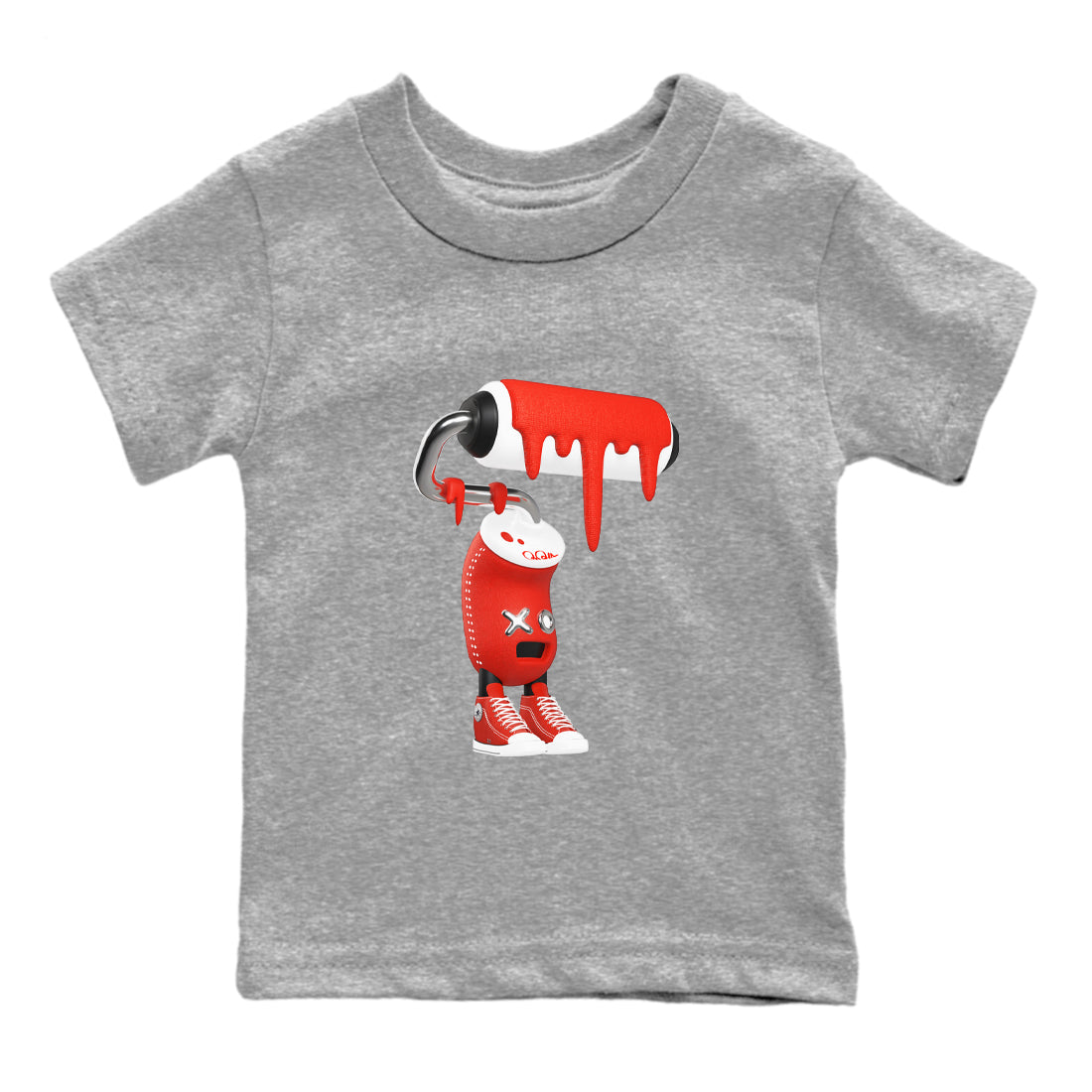 Converse High Top Red shirt to match sneakers 3D Paint Roller sneaker tees Shoes Match Converse High Top Red Drip Gear Zone Sneaker Tee Baby Toddler Heather Grey 2 T-Shirt