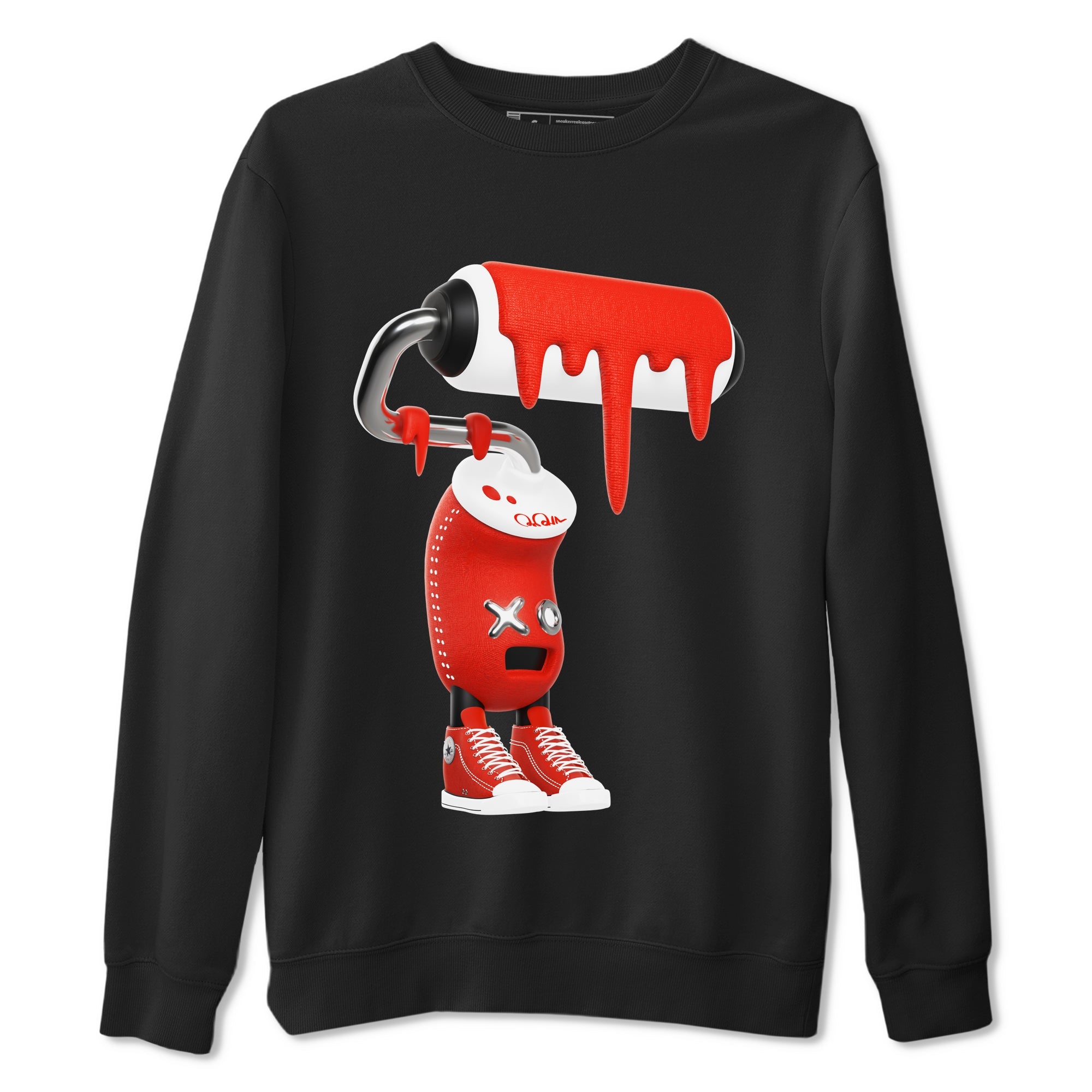 Converse High Top Red shirt to match sneakers 3D Paint Roller sneaker tees Shoes Match Converse High Top Red Drip Gear Zone Sneaker Tee Unisex Black 2 T-Shirt