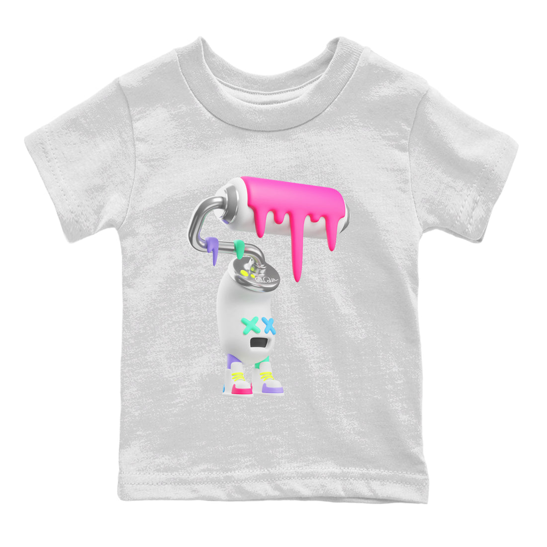 Dunk Easter Candy Sneaker Match Tees 3D Paint Roller Streetwear Sneaker Shirt Nike Easter Sneaker Release Tees Kids Shirts White 2