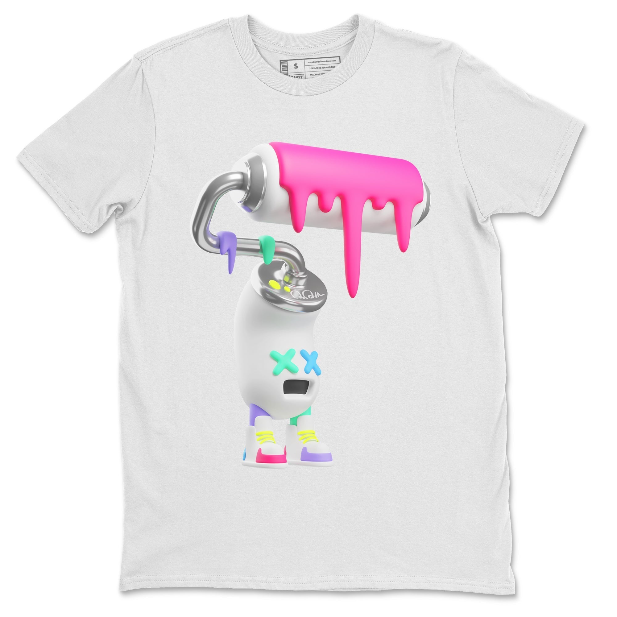 Dunk Easter Candy Sneaker Match Tees 3D Paint Roller Streetwear Sneaker Shirt Nike Easter Sneaker Release Tees Unisex Shirts White 2