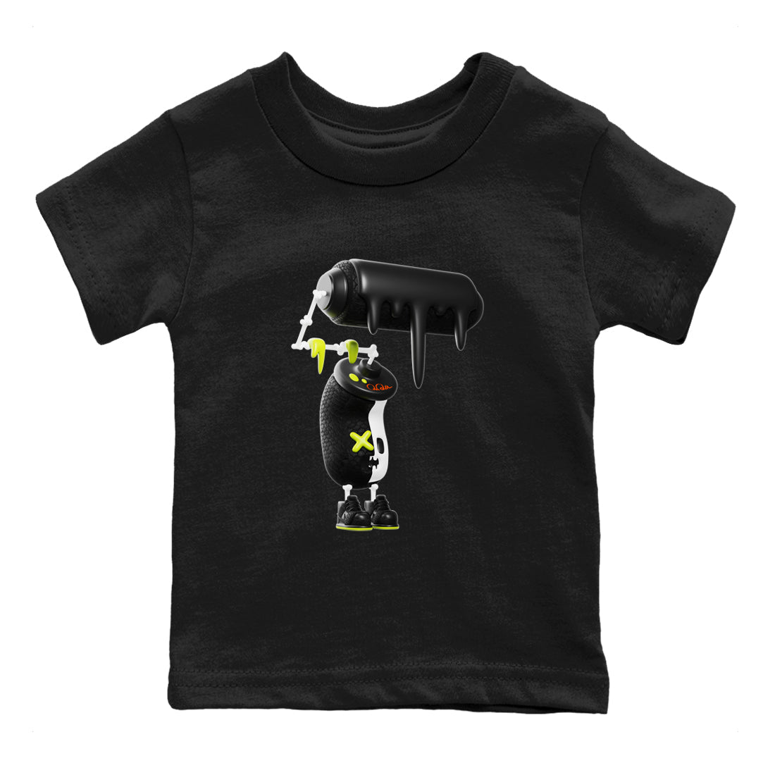 Dunk Halloween shirt to match jordans 3D Paint Roller sneaker tees halloween horror nights Nike Dunk Halloween Drip Gear Zone Baby Toddler Black 2 T-Shirt