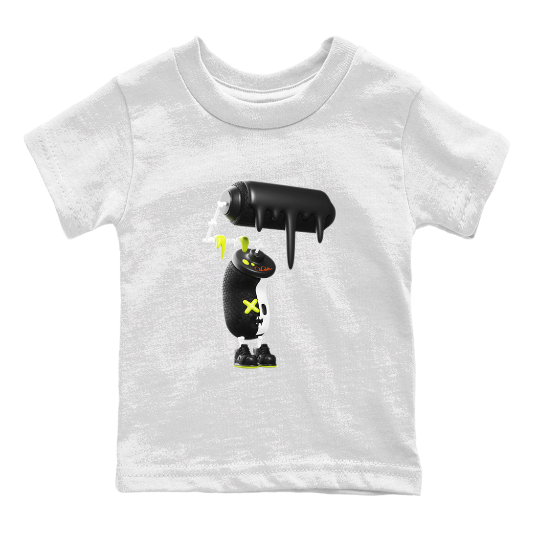 Dunk Halloween shirt to match jordans 3D Paint Roller sneaker tees halloween horror nights Nike Dunk Halloween Drip Gear Zone Baby Toddler White 2 T-Shirt