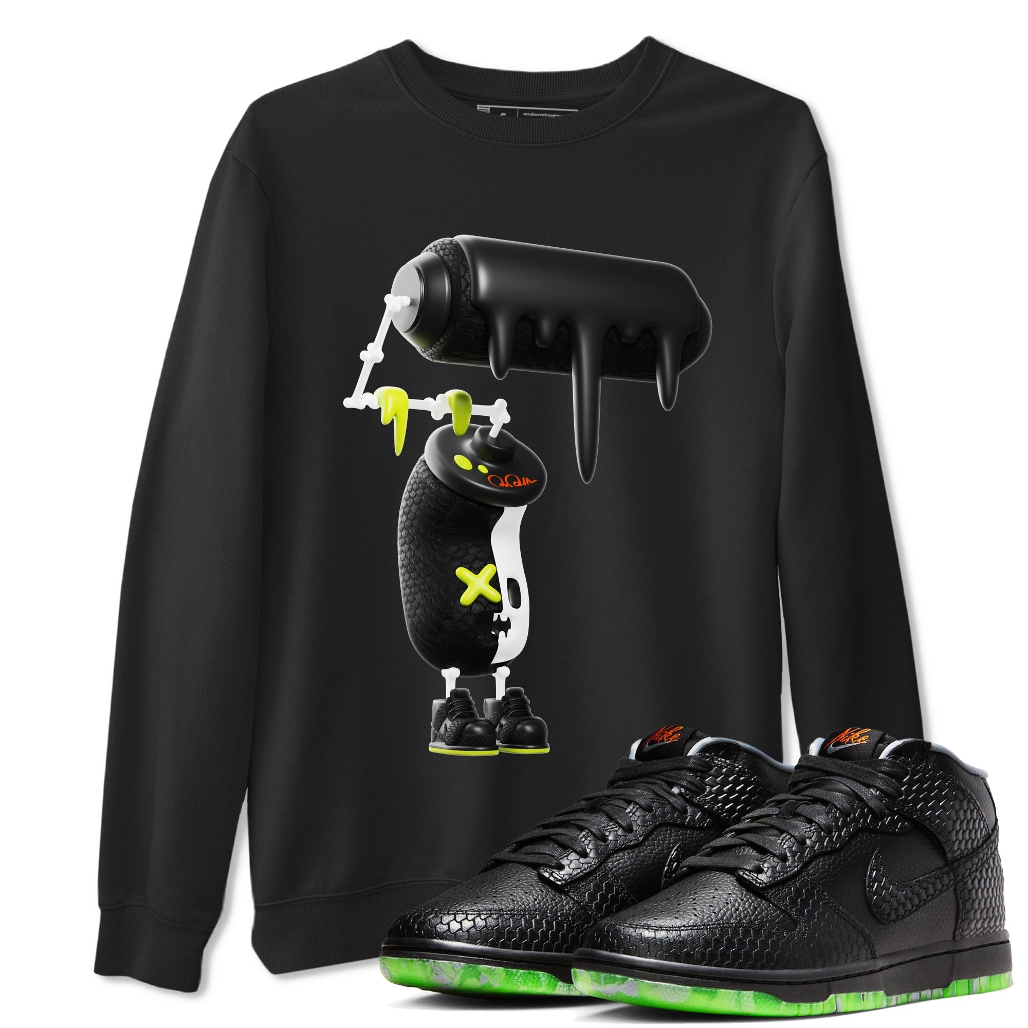 Dunk Halloween shirt to match jordans 3D Paint Roller sneaker tees halloween horror nights Nike Dunk Halloween Drip Gear Zone Unisex Crew Neck Tee Black 1 T-Shirt