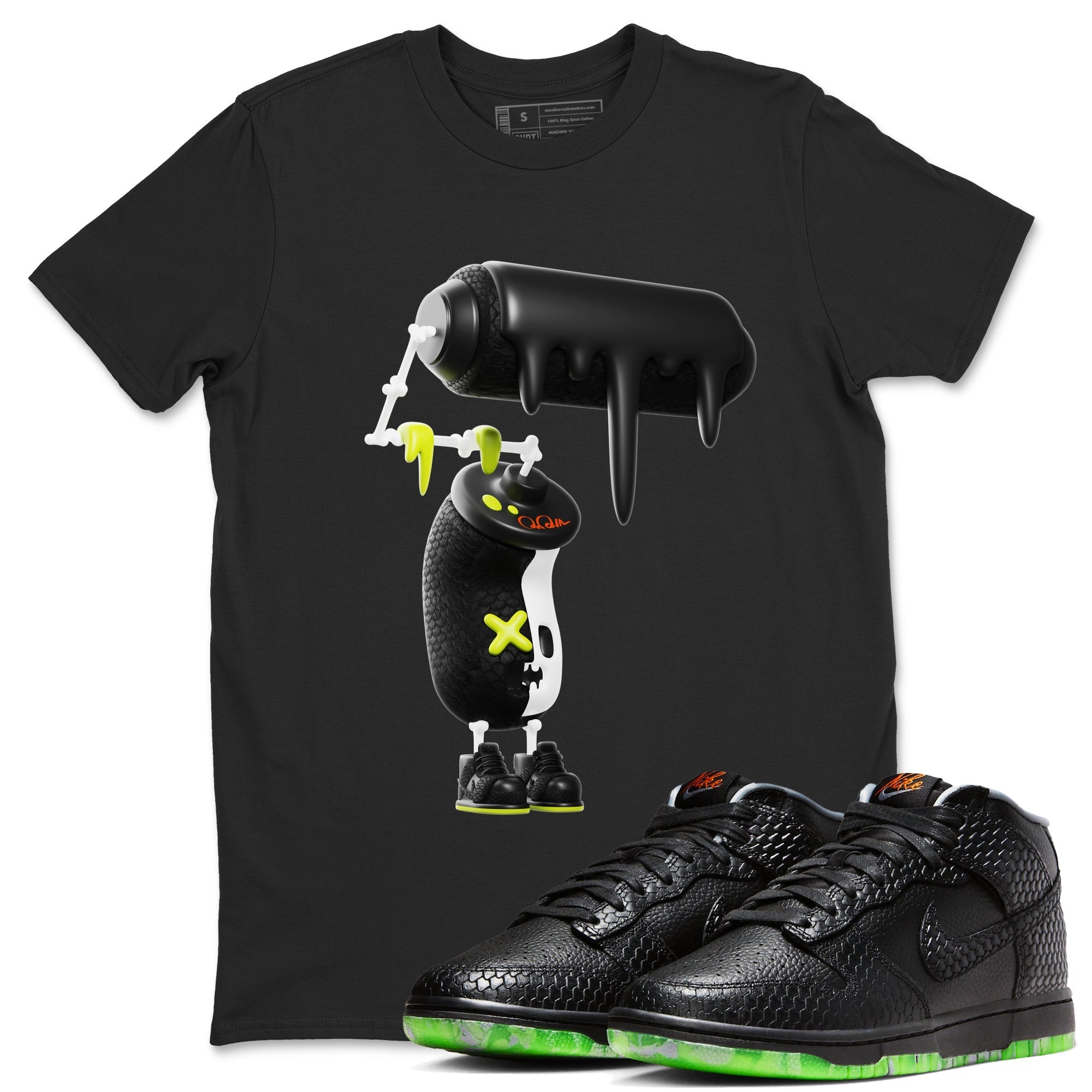 Dunk Halloween shirt to match jordans 3D Paint Roller sneaker tees halloween horror nights Nike Dunk Halloween Drip Gear Zone Unisex Crew Neck Tee Black 1 T-Shirt
