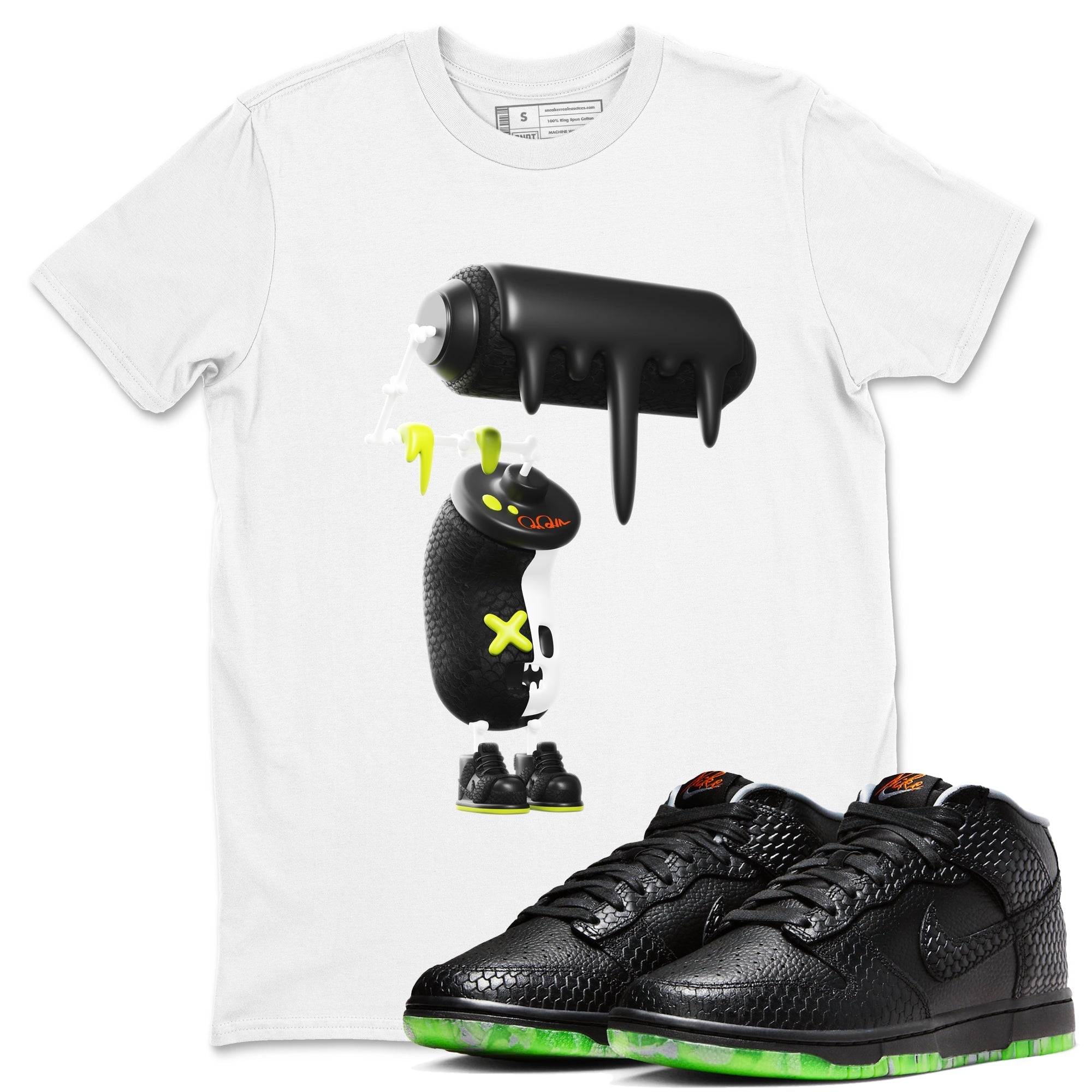 Dunk Halloween shirt to match jordans 3D Paint Roller sneaker tees halloween horror nights Nike Dunk Halloween Drip Gear Zone Unisex Crew Neck Tee White 1 T-Shirt