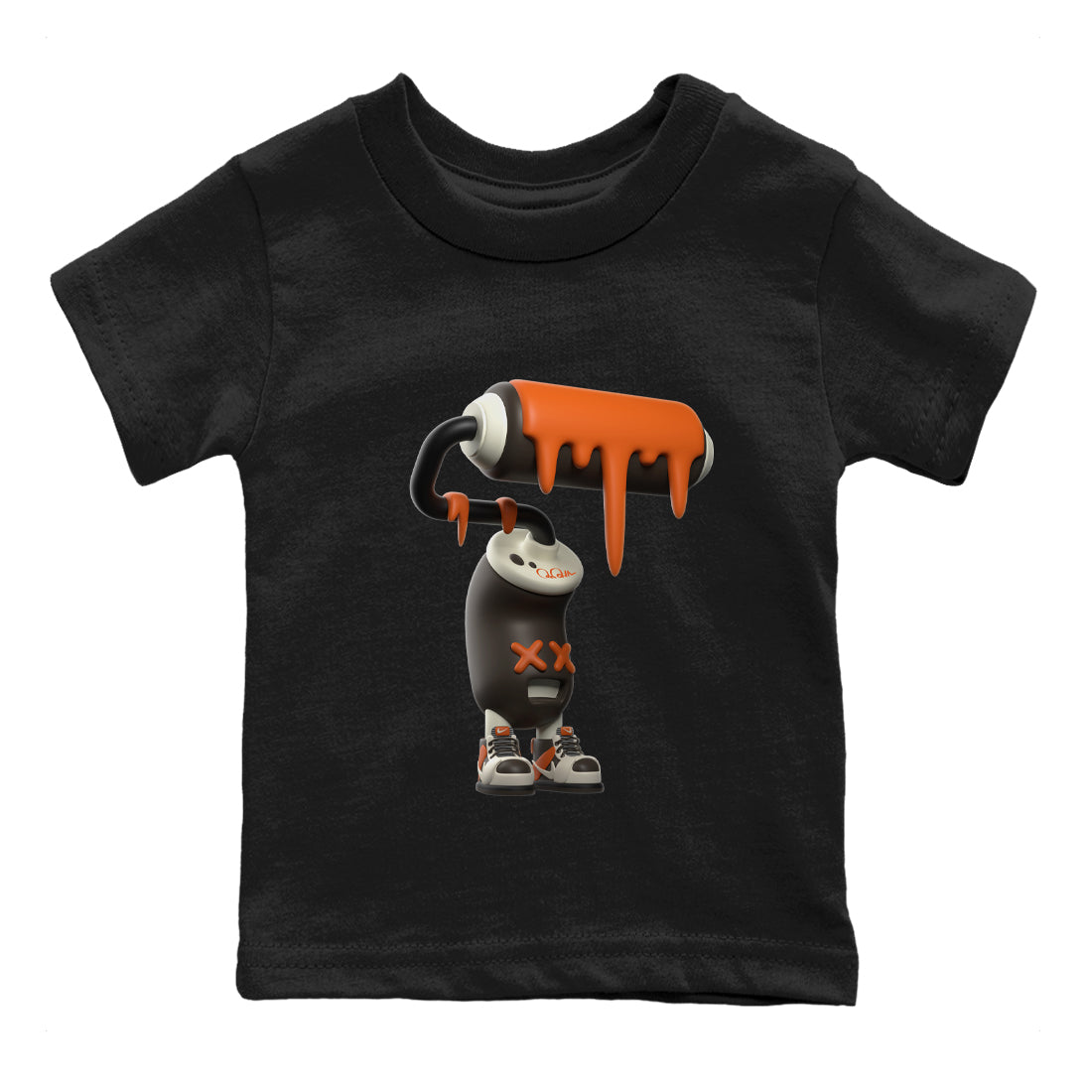 Dunk Red Panda shirt to match jordans 3D Paint Roller sneaker tees Nike Dunk LowRed Panda Drip Gear Zone Sneaker T-Shirts Youth and Baby Black 2 T-Shirt