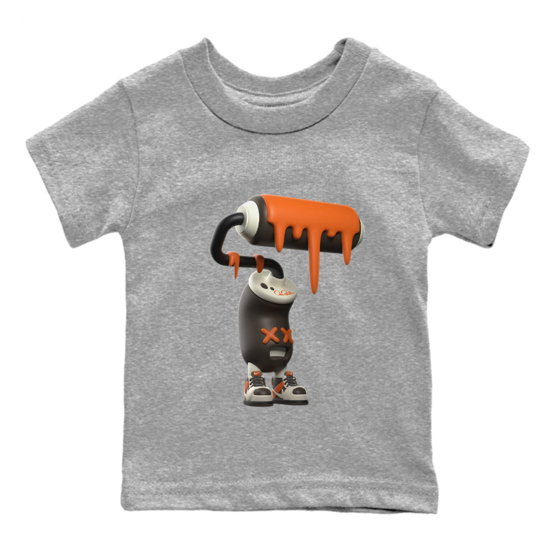 Dunk Red Panda shirt to match jordans 3D Paint Roller sneaker tees Nike Dunk LowRed Panda Drip Gear Zone Sneaker T-Shirts Youth and Baby Heather Grey 2 T-Shirt