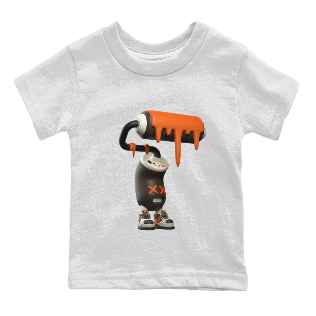 Dunk Red Panda shirt to match jordans 3D Paint Roller sneaker tees Nike Dunk LowRed Panda Drip Gear Zone Sneaker T-Shirts Youth and Baby White 2 T-Shirt