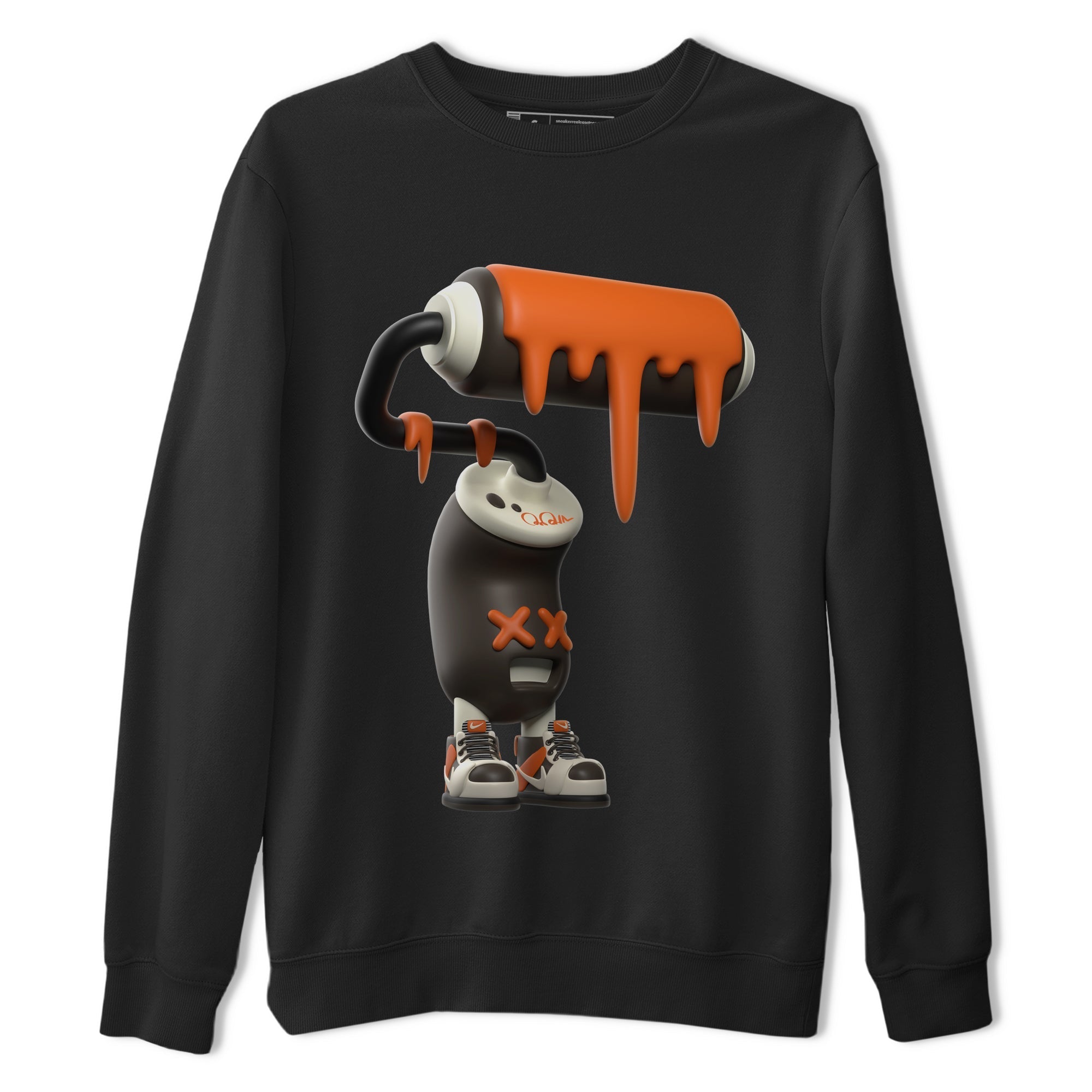 Dunk Red Panda shirt to match jordans 3D Paint Roller sneaker tees Nike Dunk LowRed Panda Drip Gear Zone Sneaker T-Shirts Crew Neck Casual Fit Black 2 T-Shirt