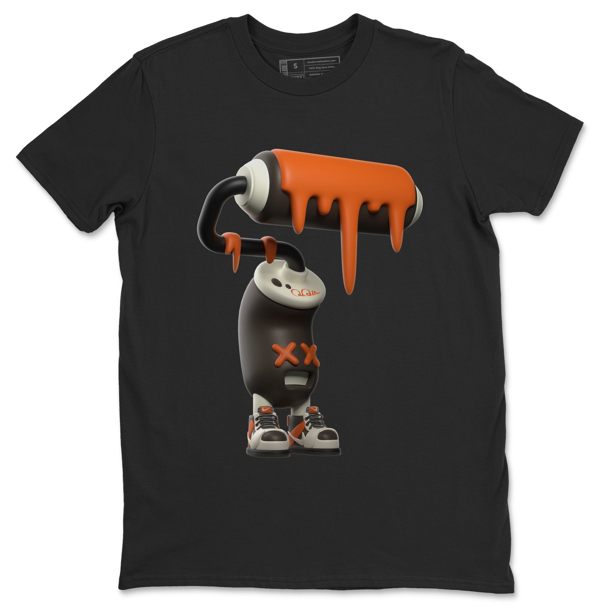 Dunk Red Panda shirt to match jordans 3D Paint Roller sneaker tees Nike Dunk LowRed Panda Drip Gear Zone Sneaker T-Shirts Crew Neck Casual Fit Black 2 T-Shirt