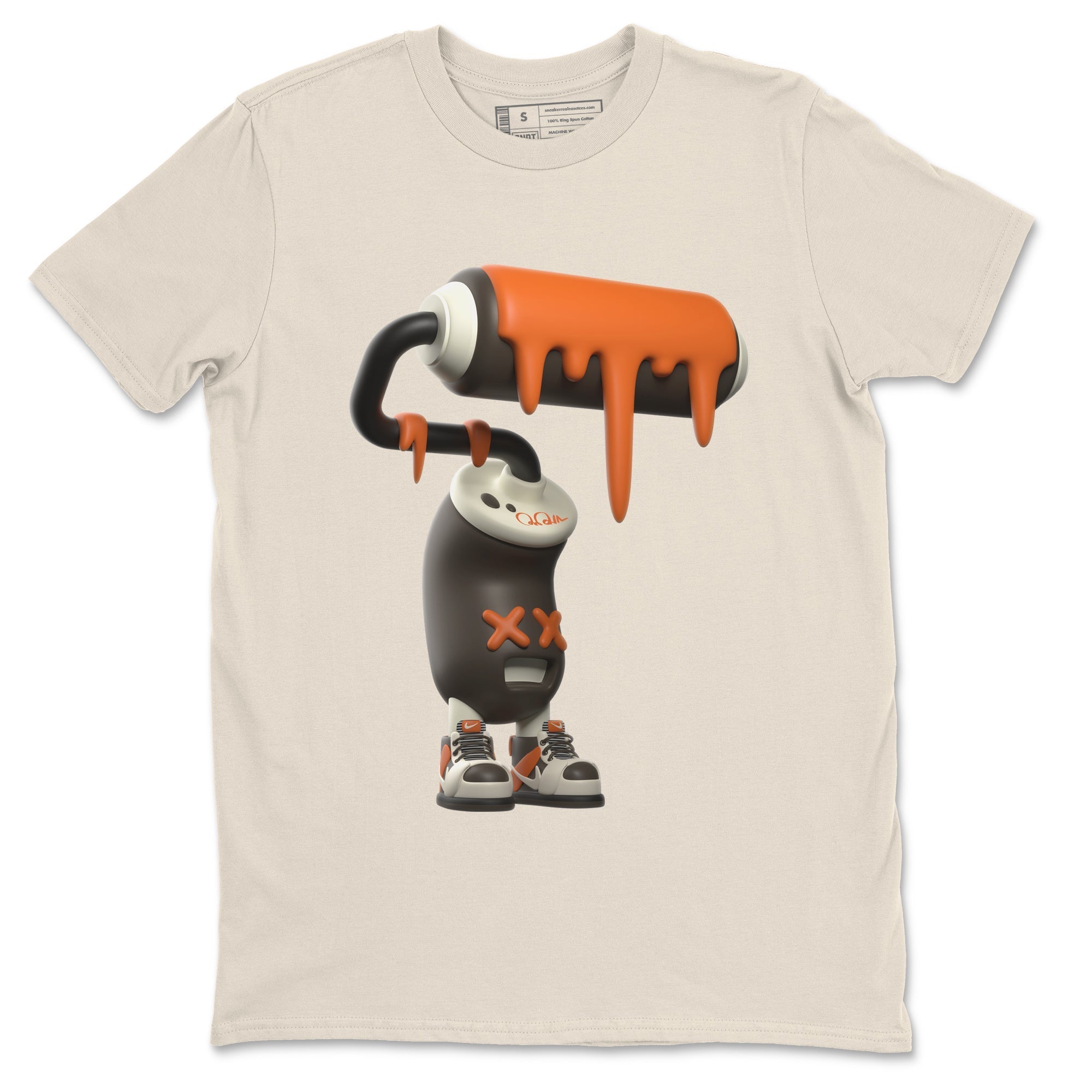 Dunk Red Panda shirt to match jordans 3D Paint Roller sneaker tees Nike Dunk LowRed Panda Drip Gear Zone Sneaker T-Shirts Crew Neck Casual Fit Natural 2 T-Shirt