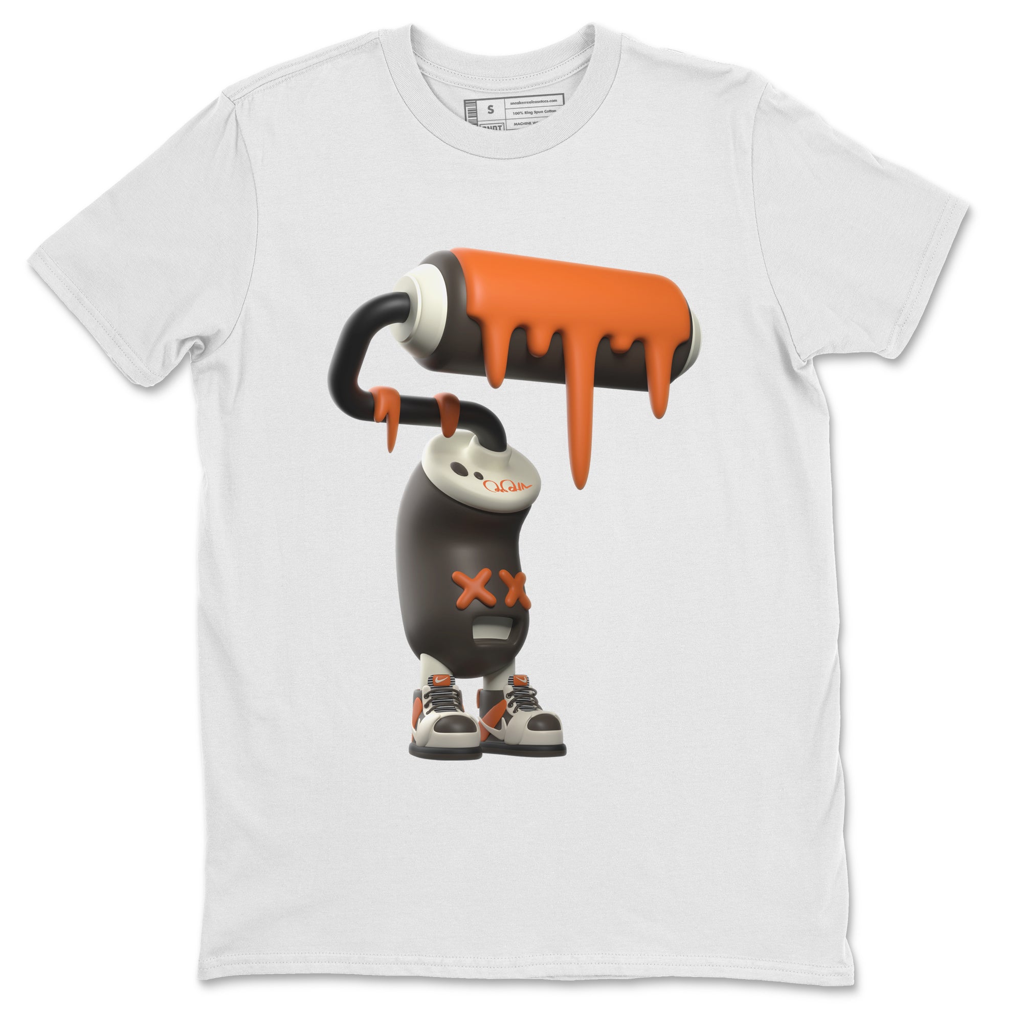 Dunk Red Panda shirt to match jordans 3D Paint Roller sneaker tees Nike Dunk LowRed Panda Drip Gear Zone Sneaker T-Shirts Crew Neck Casual Fit White 2 T-Shirt