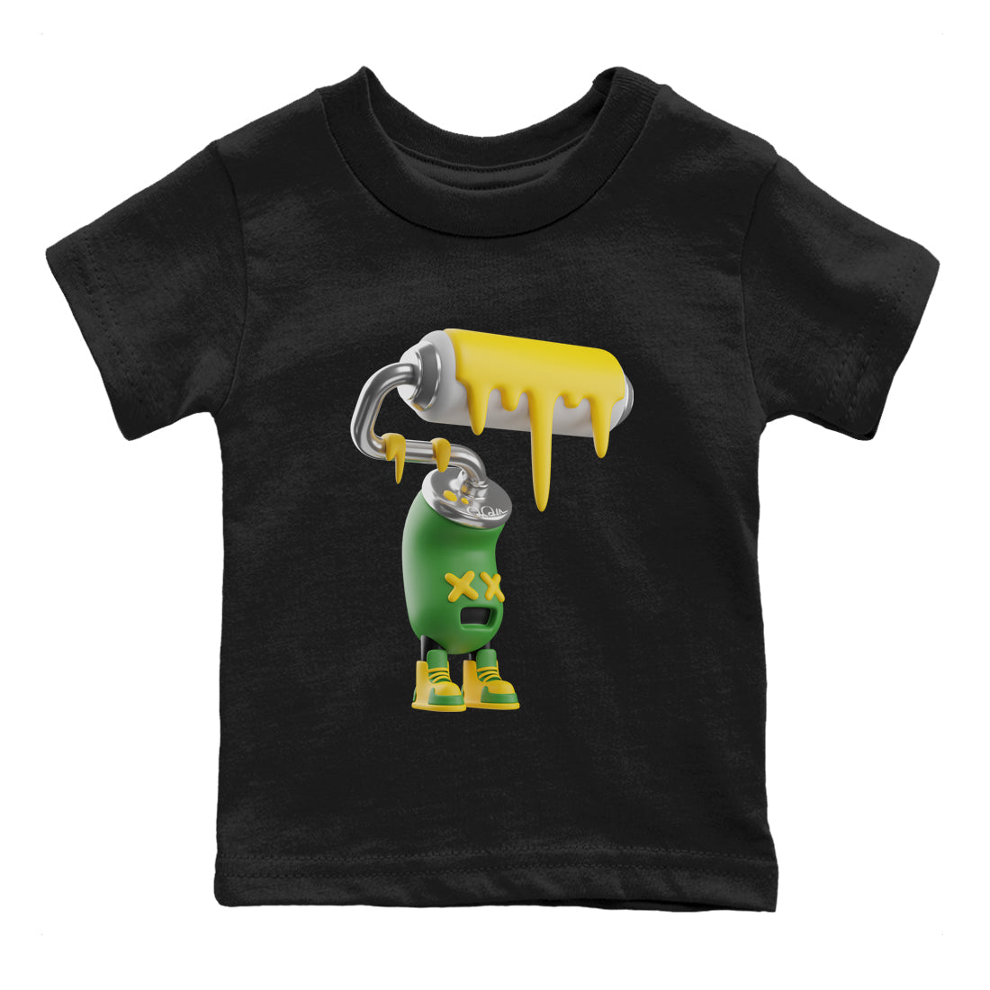 Dunk Reverse Brazil Sneaker Match Tees 3D Paint Roller Sneaker Tees Dunk Reverse Brazil Jordan to match sneaker T-Shirt Kids Shirts