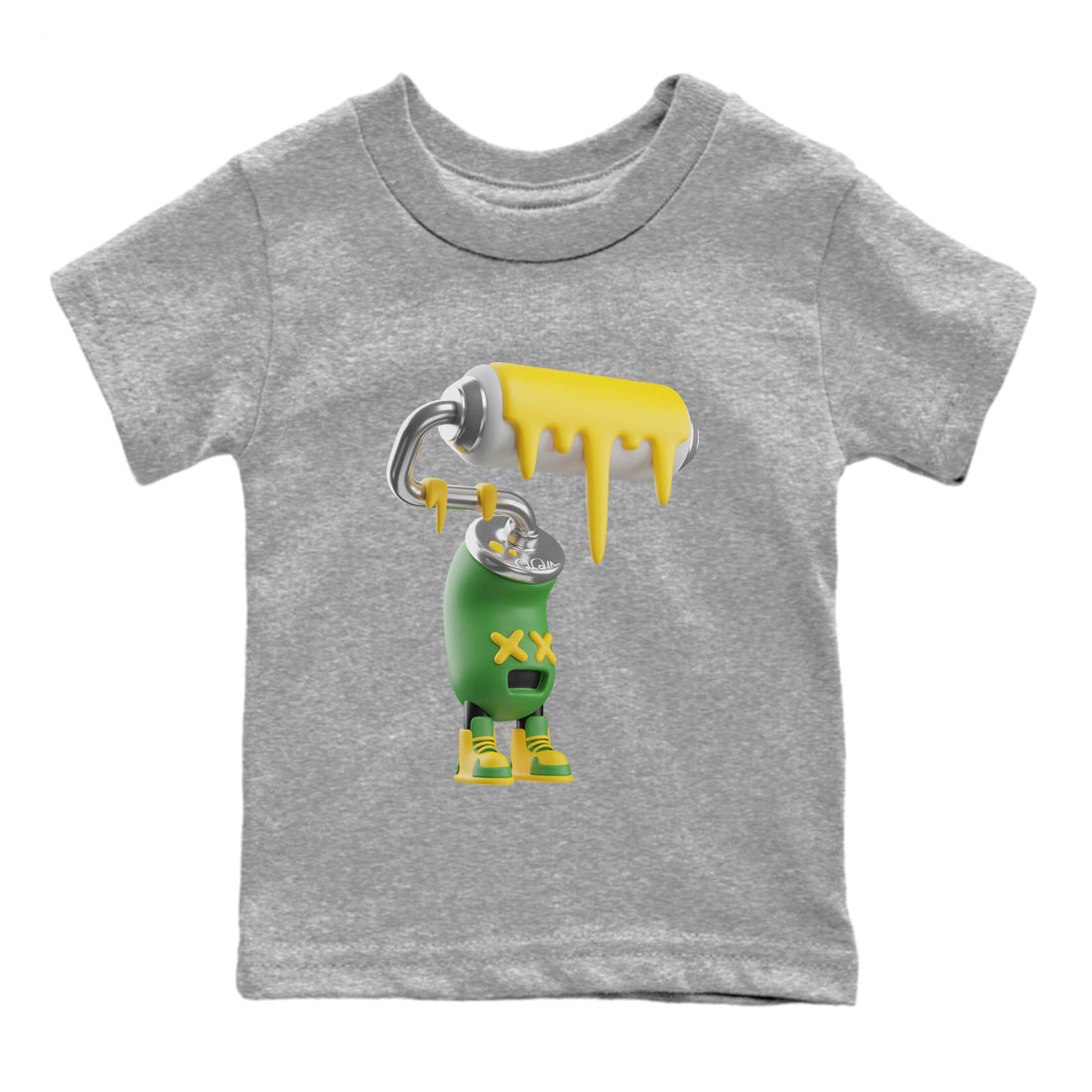 Dunk Reverse Brazil Sneaker Match Tees 3D Paint Roller Sneaker Tees Dunk Reverse Brazil Jordan to match sneaker T-Shirt Kids Shirts