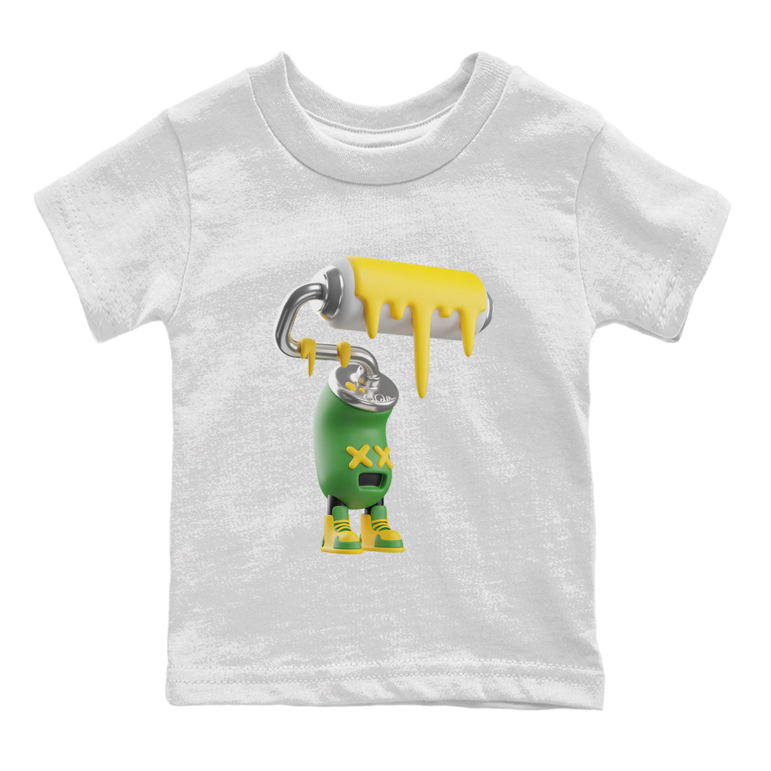 Dunk Reverse Brazil Sneaker Match Tees 3D Paint Roller Sneaker Tees Dunk Reverse Brazil Jordan to match sneaker T-Shirt Kids Shirts