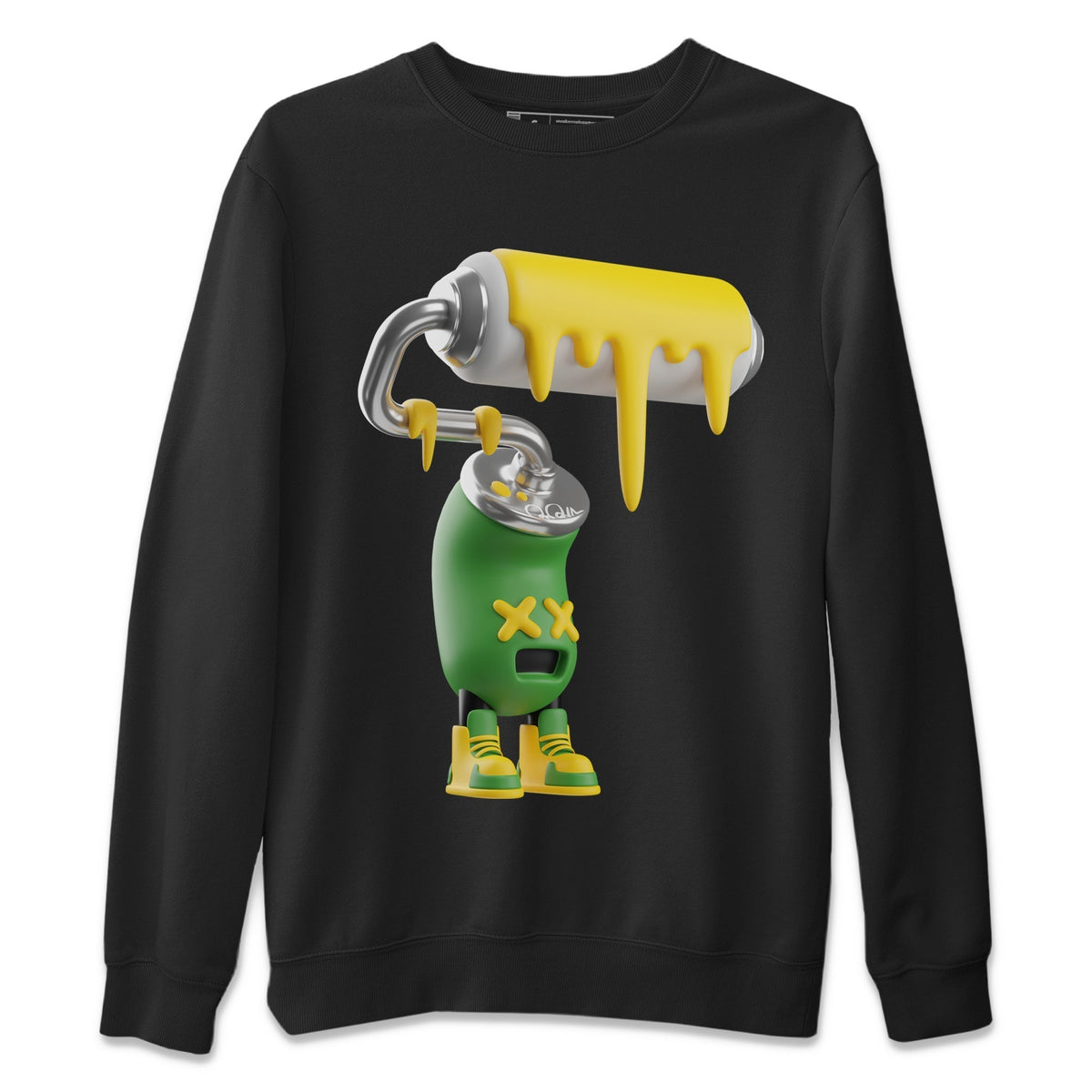Dunk Reverse Brazil Sneaker Match Tees 3D Paint Roller Sneaker Tees Dunk Reverse Brazil Jordan to match sneaker T-Shirt Crew Neck Shirts