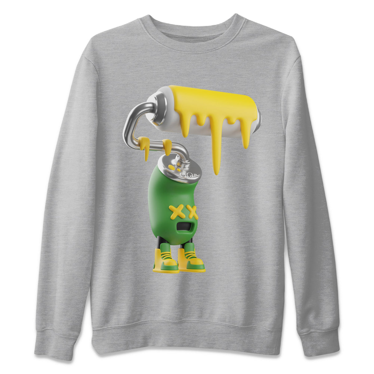 Dunk Reverse Brazil Sneaker Match Tees 3D Paint Roller Sneaker Tees Dunk Reverse Brazil Jordan to match sneaker T-Shirt Crew Neck Shirts